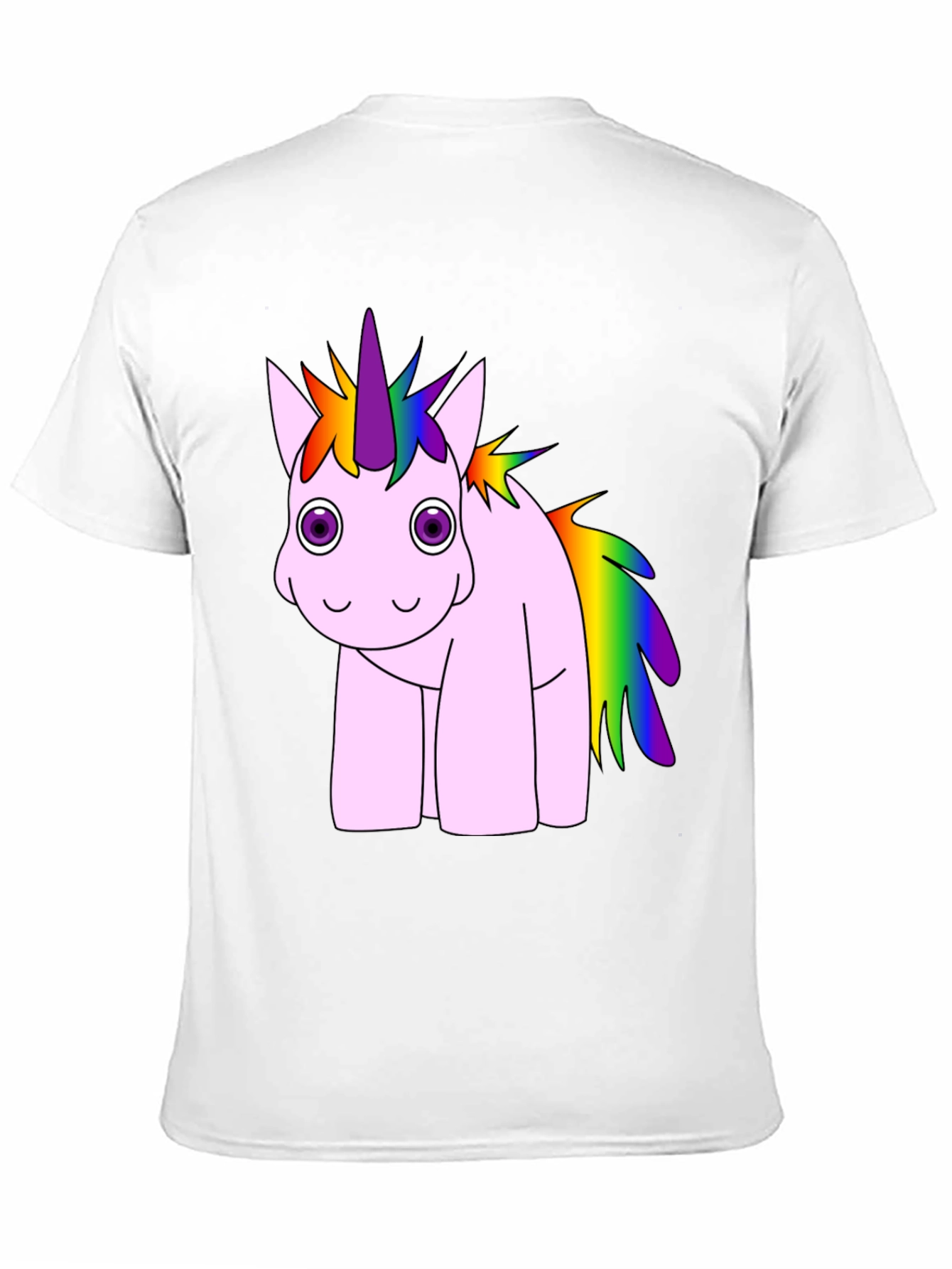 Rainbow Unicorn Black T-Shirt