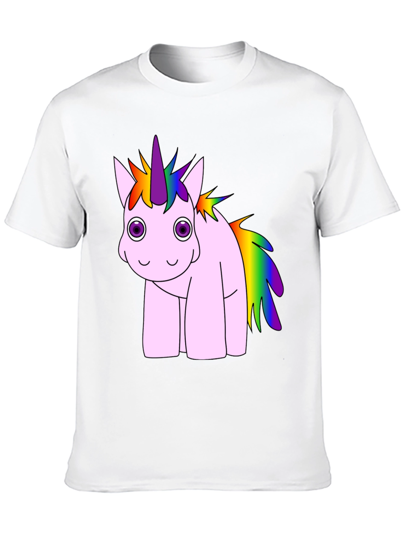 Rainbow Unicorn Black T-Shirt