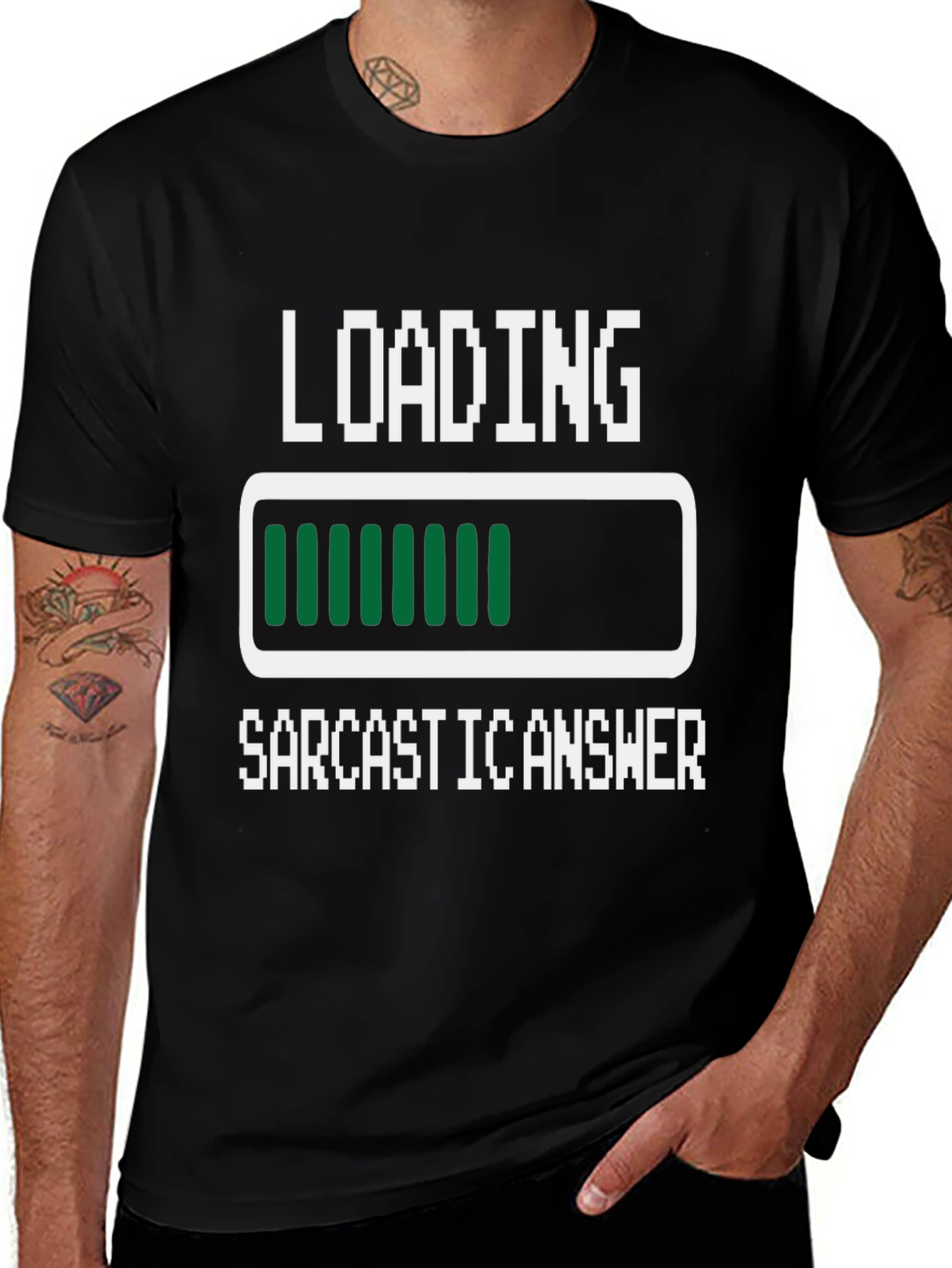 Sarcastic Answer Loading Funny Graphic Tee