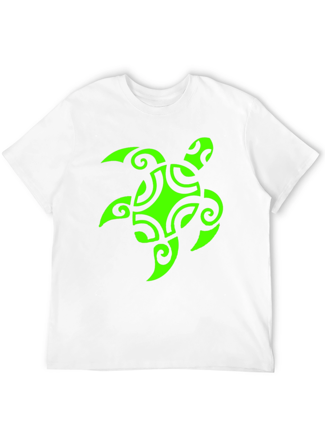 Mens Black T-Shirt with Green Turtle Graphic