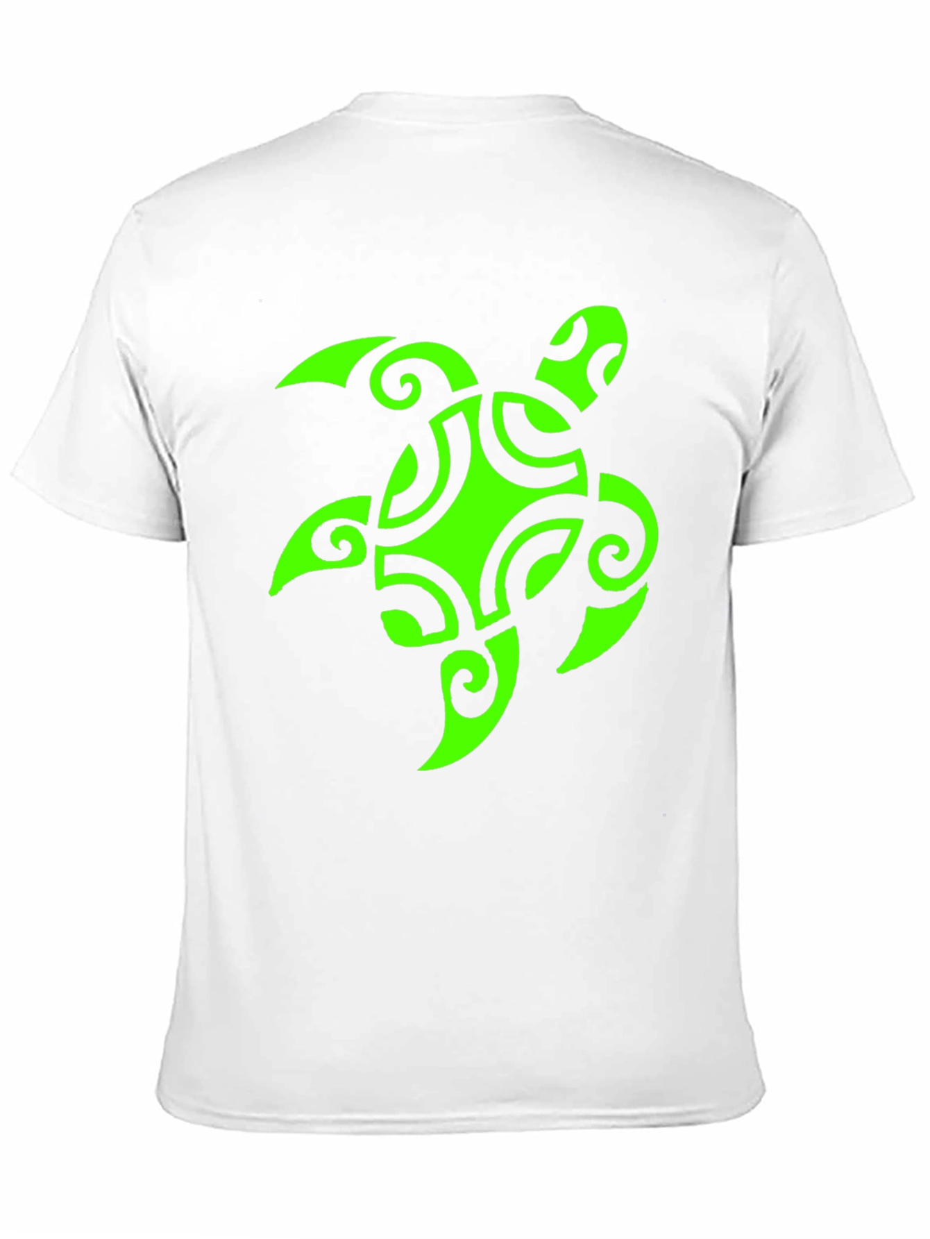 Mens Black T-Shirt with Green Turtle Graphic