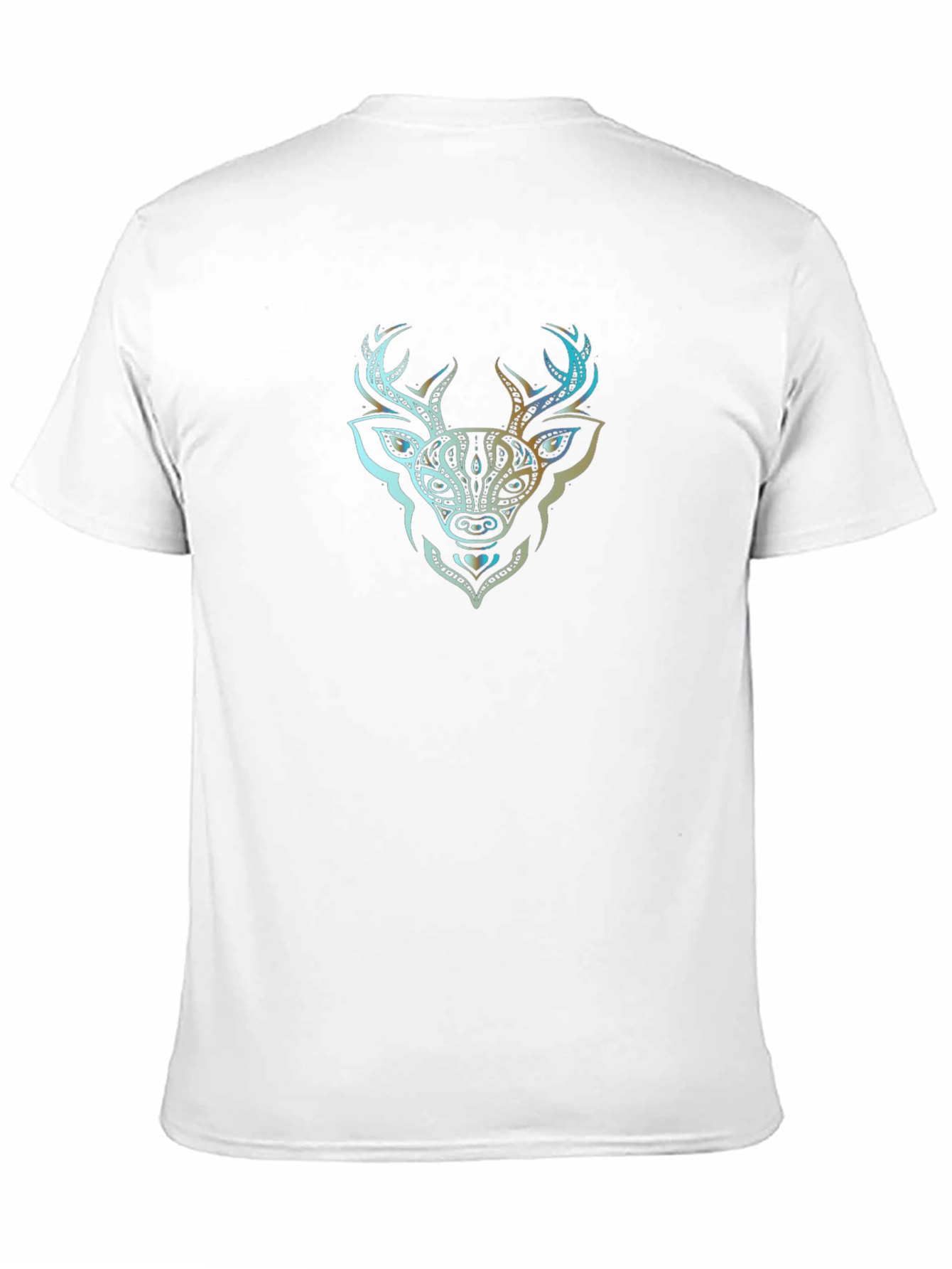 Tribal Deer Graphic Black T-Shirt
