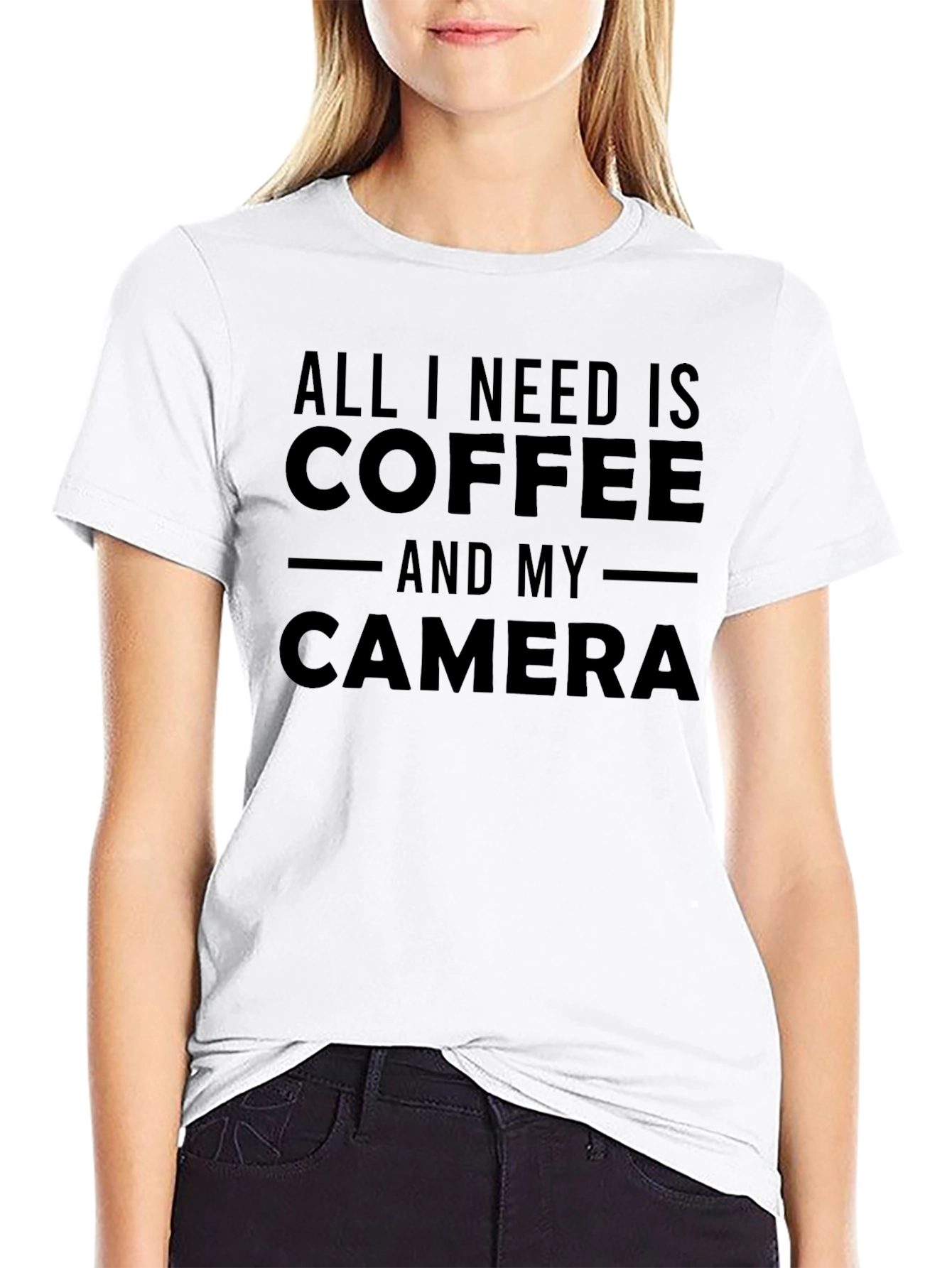 Coffee and Camera Graphic T-Shirt