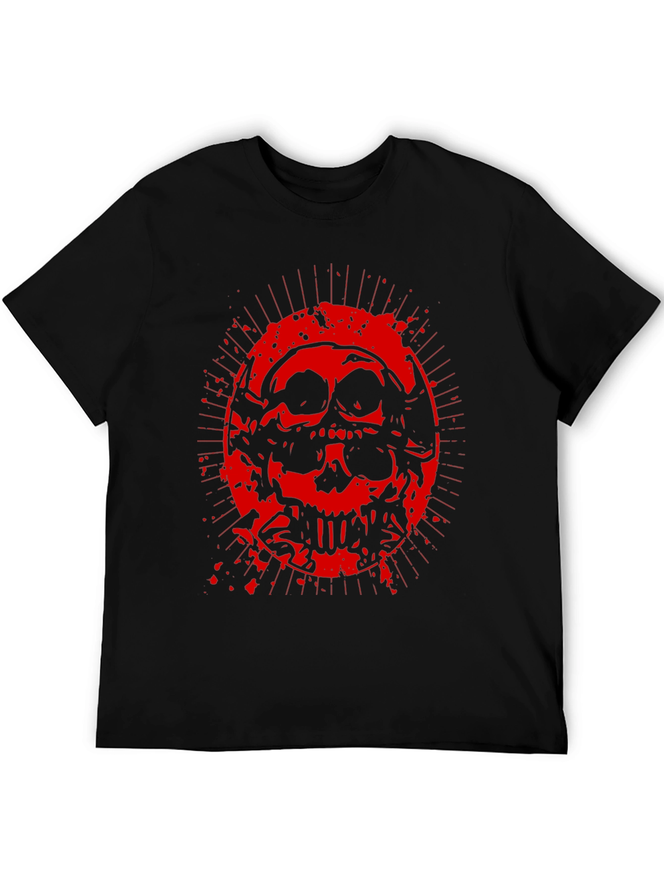 Skull Graphic Print Crew Neck T-Shirt
