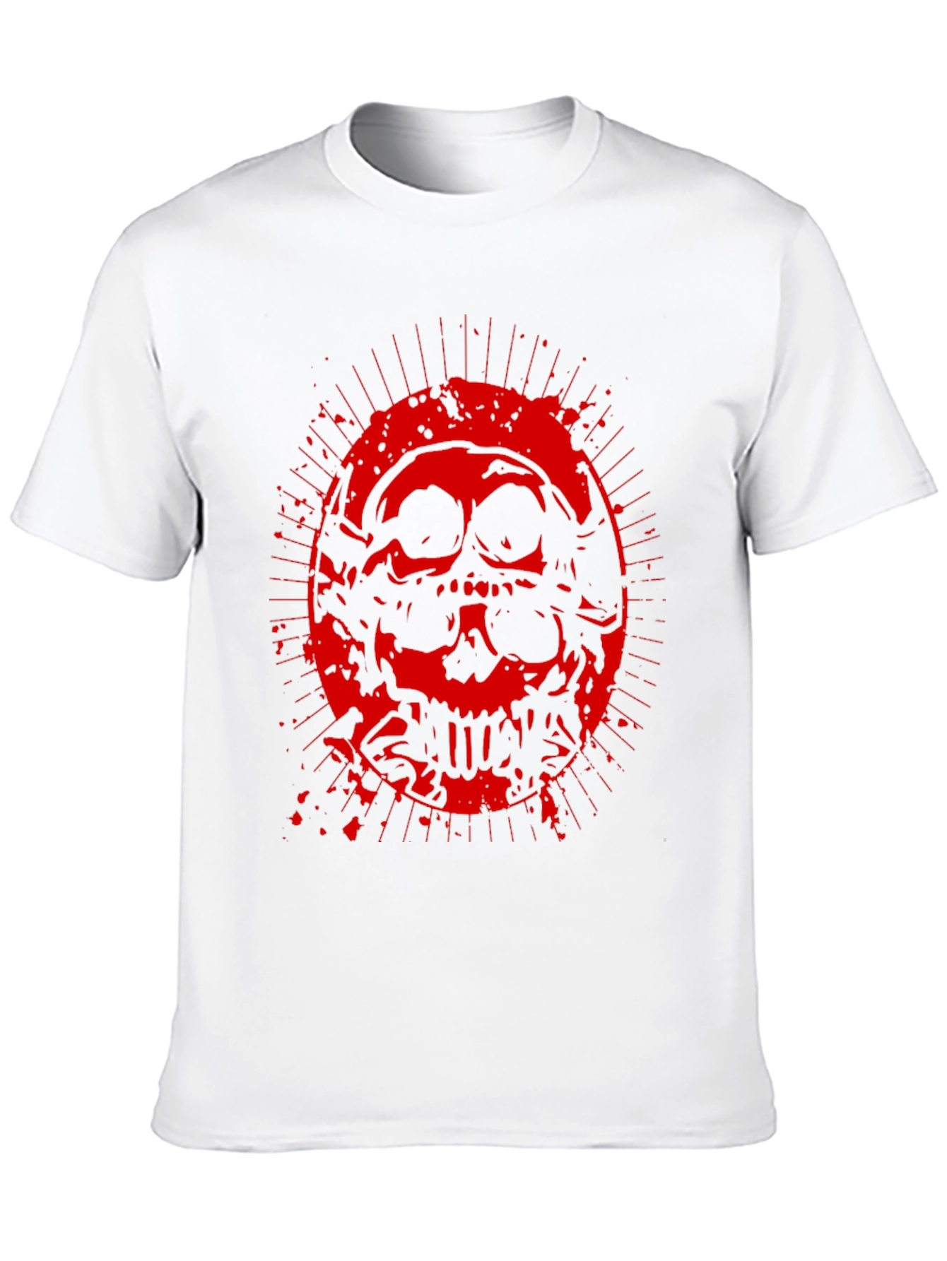 Skull Graphic Print Crew Neck T-Shirt