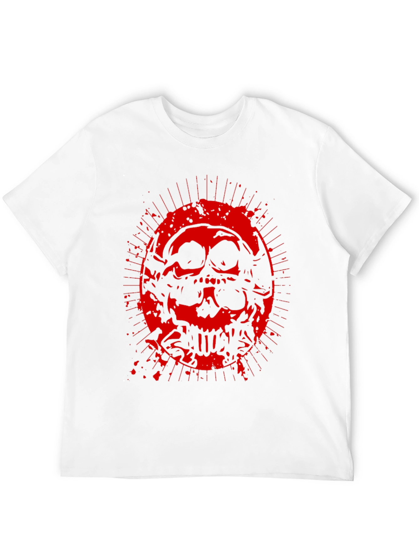 Skull Graphic Print Crew Neck T-Shirt