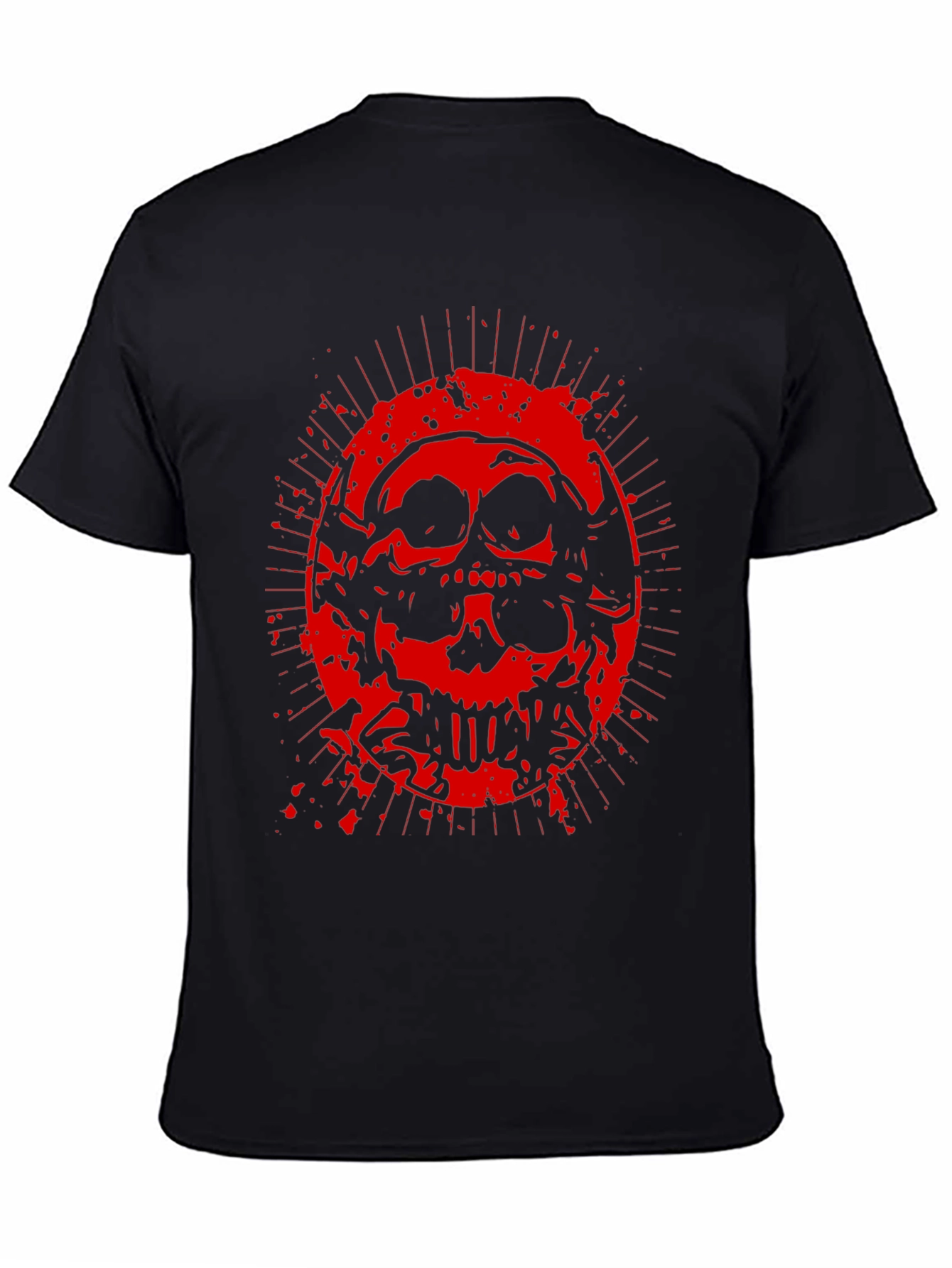 Skull Graphic Print Crew Neck T-Shirt