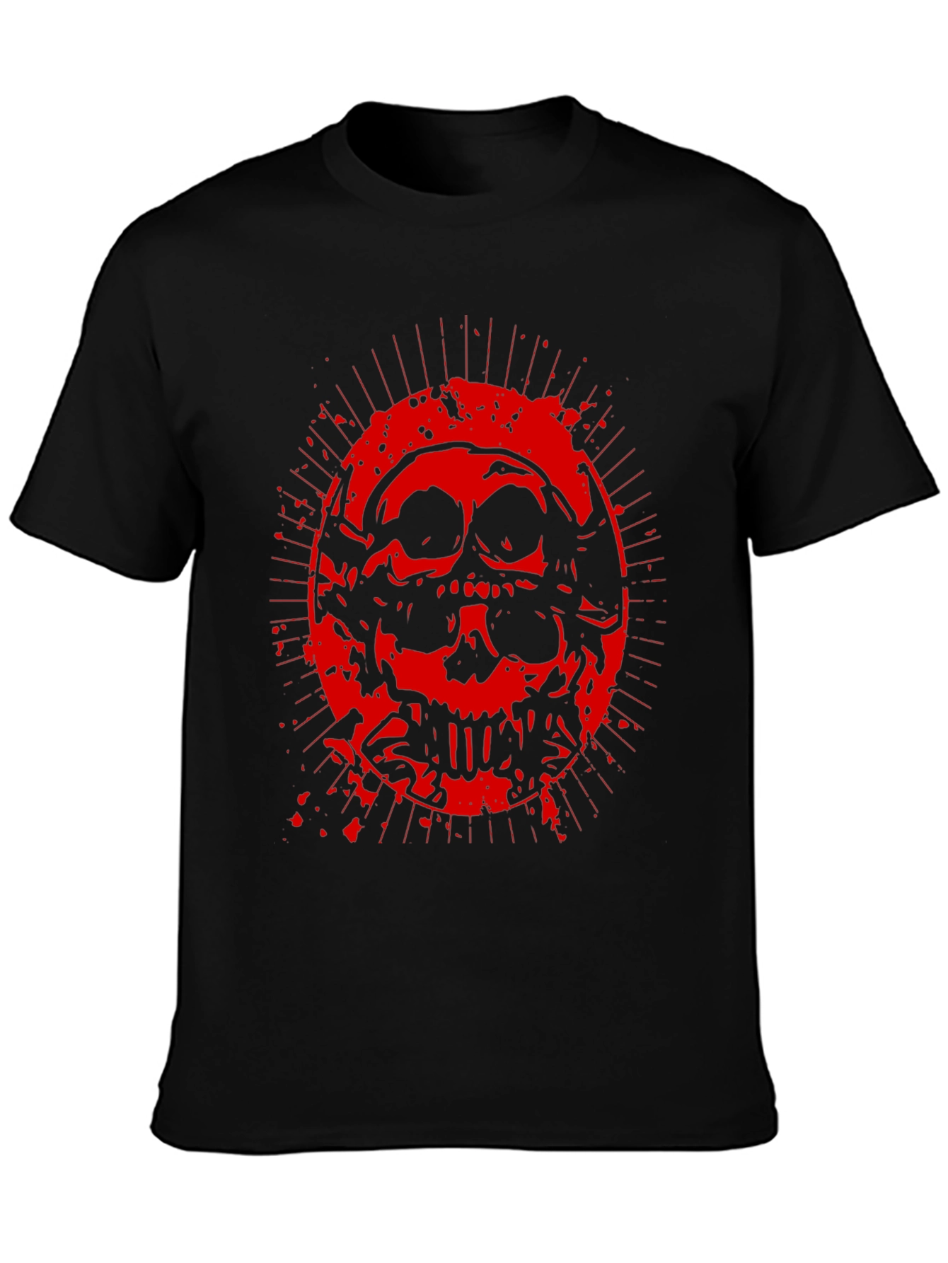 Skull Graphic Print Crew Neck T-Shirt