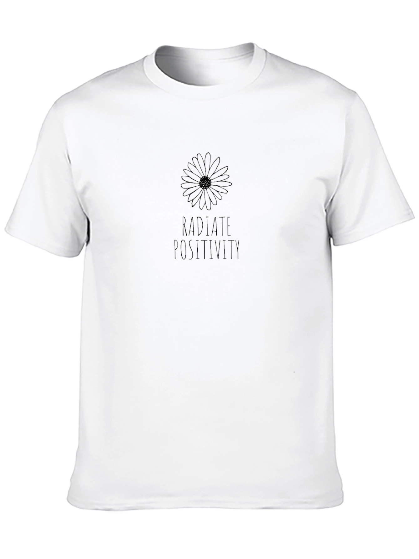 Radiate Positivity Graphic Tee - Black Cotton T-Shirt