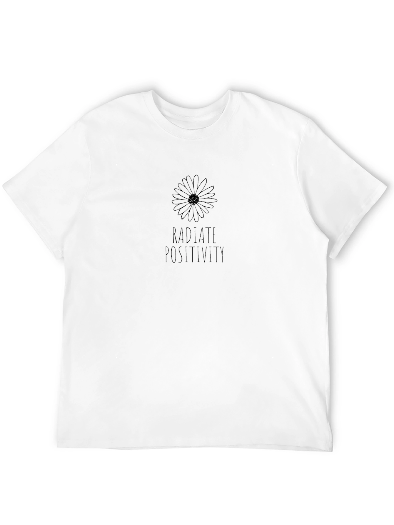 Radiate Positivity Graphic Tee - Black Cotton T-Shirt