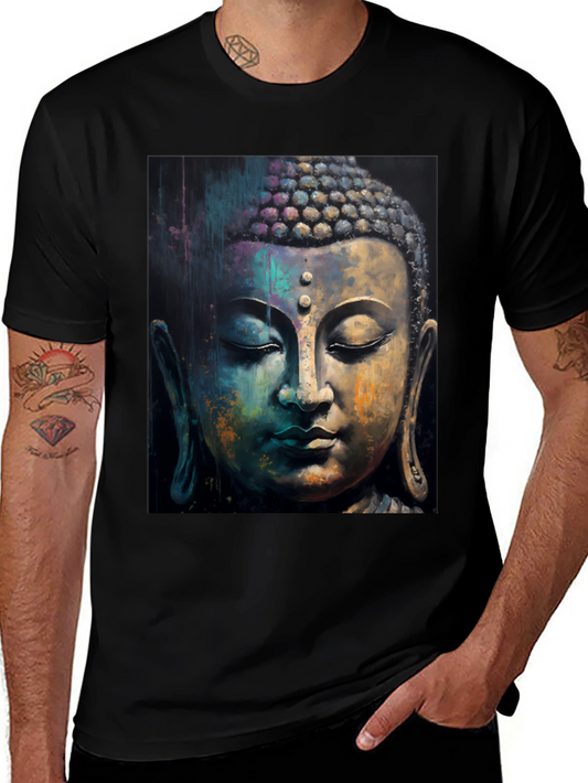 Buddha Art Graphic Black T-Shirt