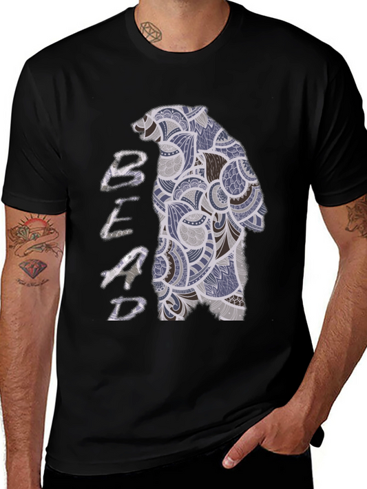 Bear Graphic Print T-Shirt - Unique Design