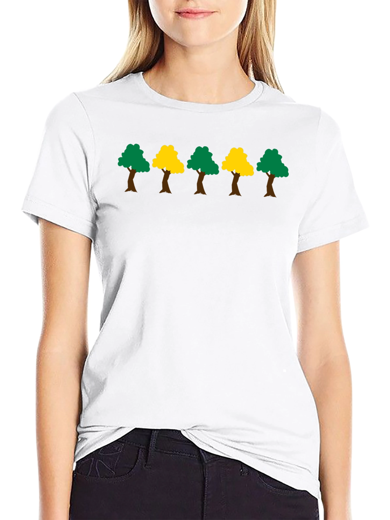 Trendy Tree Graphic Black T-Shirt