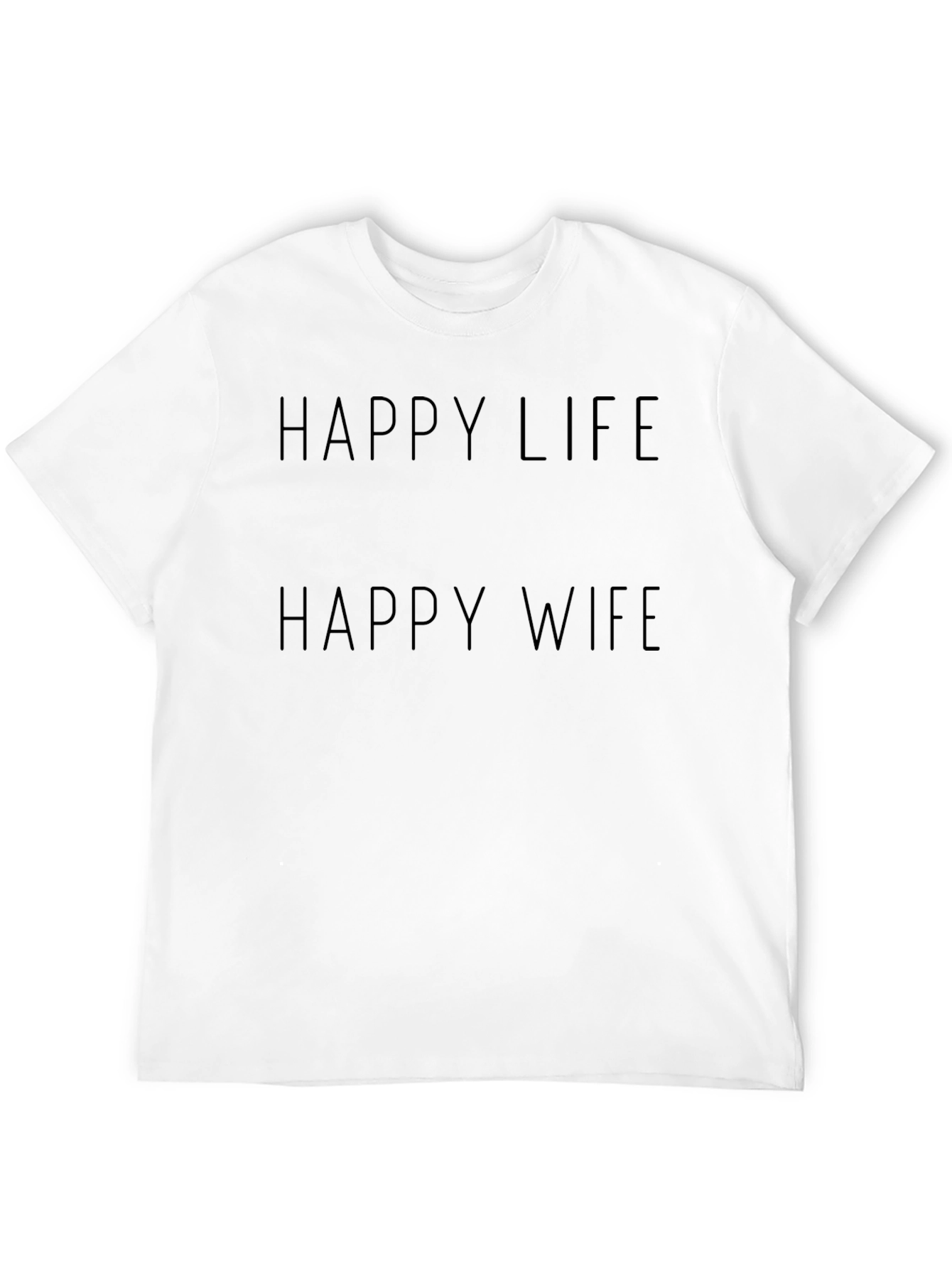 Happy Life Happy Wife Black T-Shirt