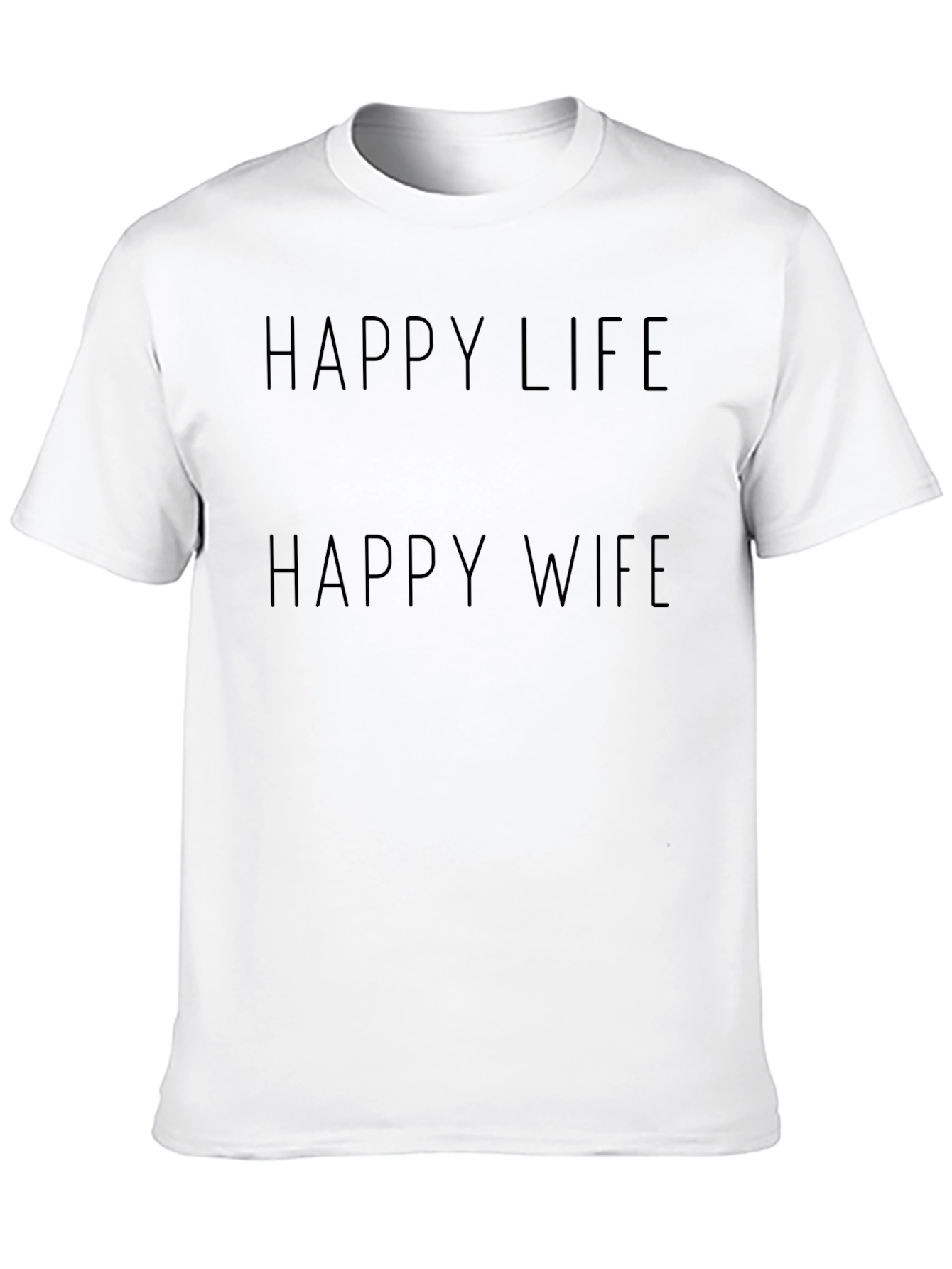 Happy Life Happy Wife Black T-Shirt