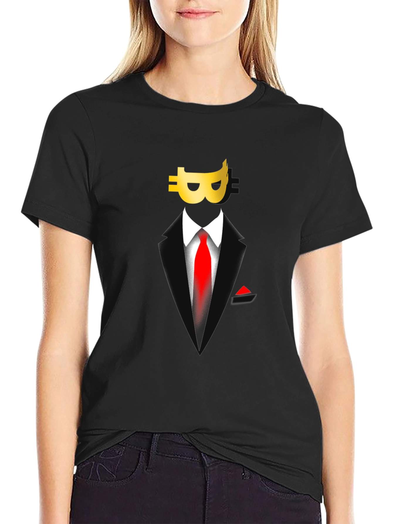 Bitcoin Boss T-Shirt - Crypto Business Suit Design