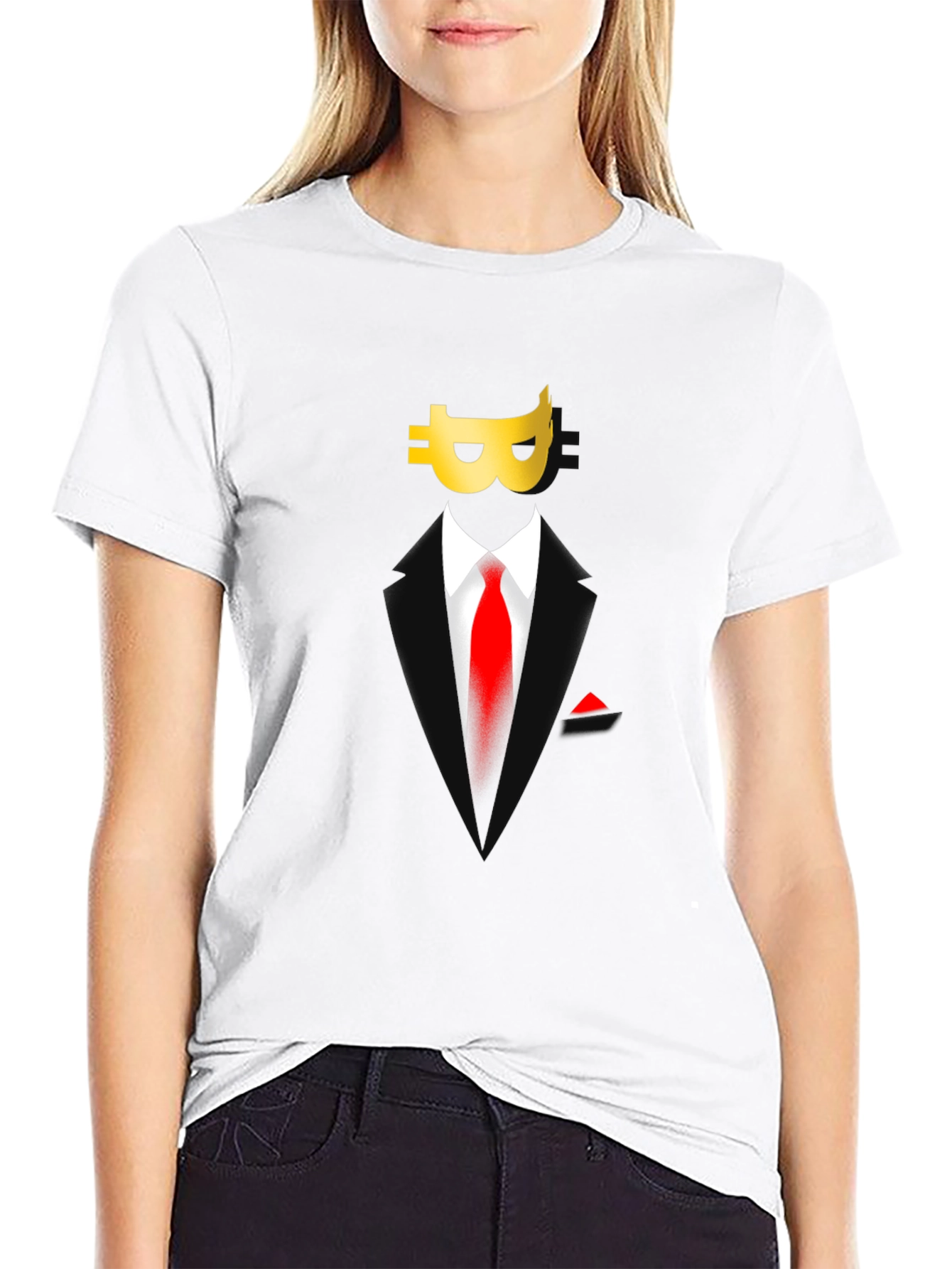 Bitcoin Boss T-Shirt - Crypto Business Suit Design