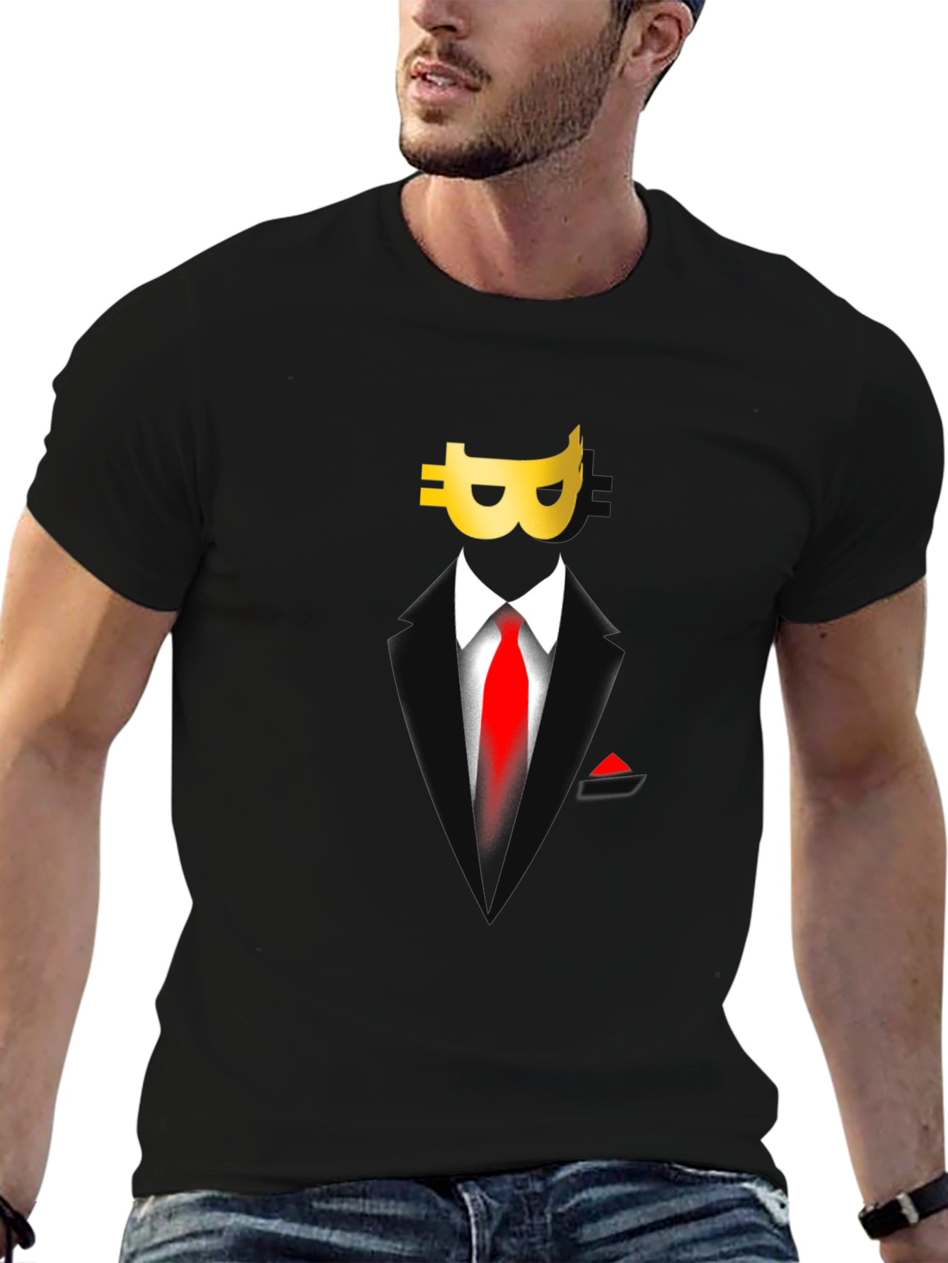 Bitcoin Boss T-Shirt - Crypto Business Suit Design