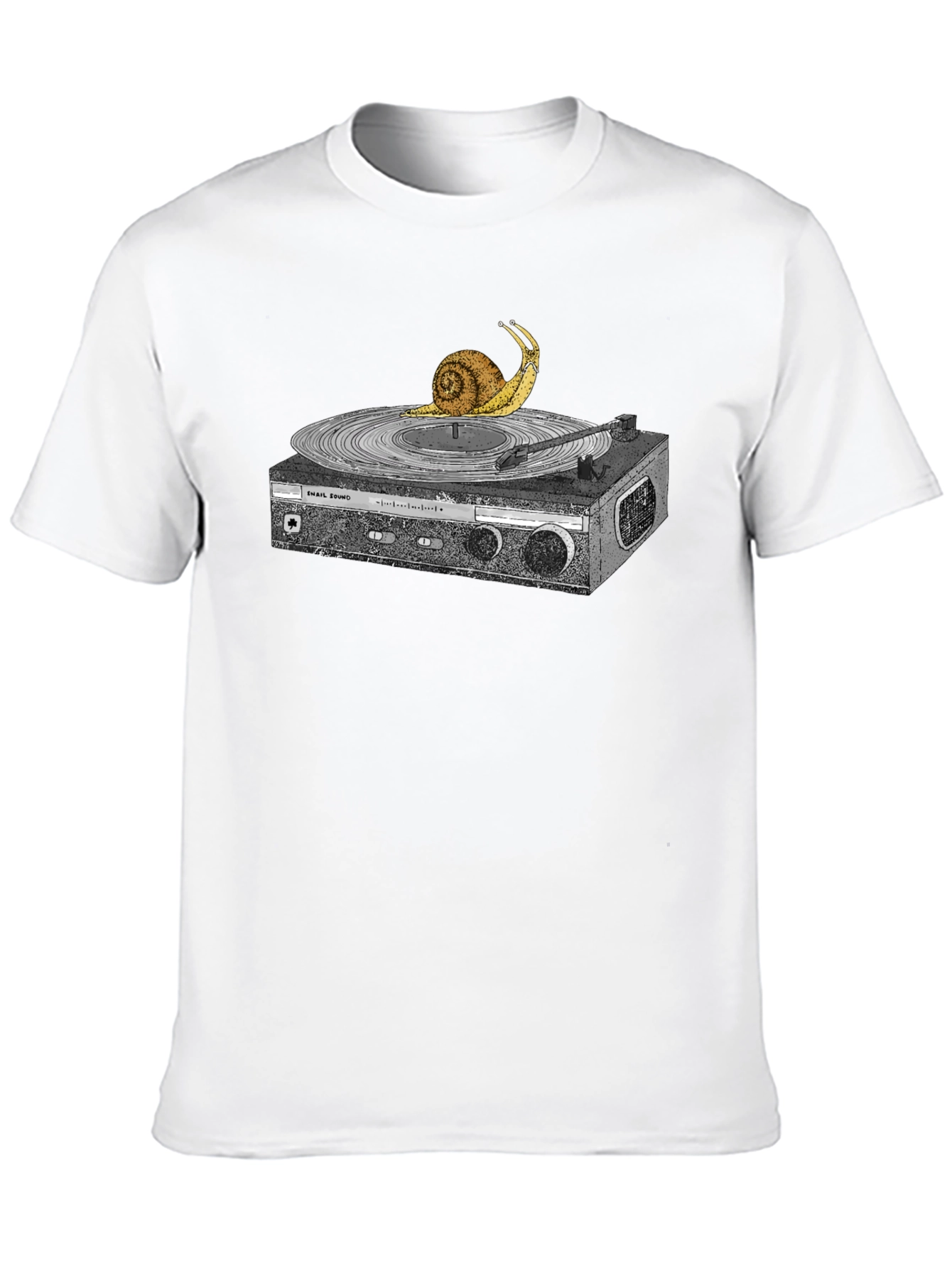 Snail Turntable Graphic Tee - Unique Music Lovers Shirt