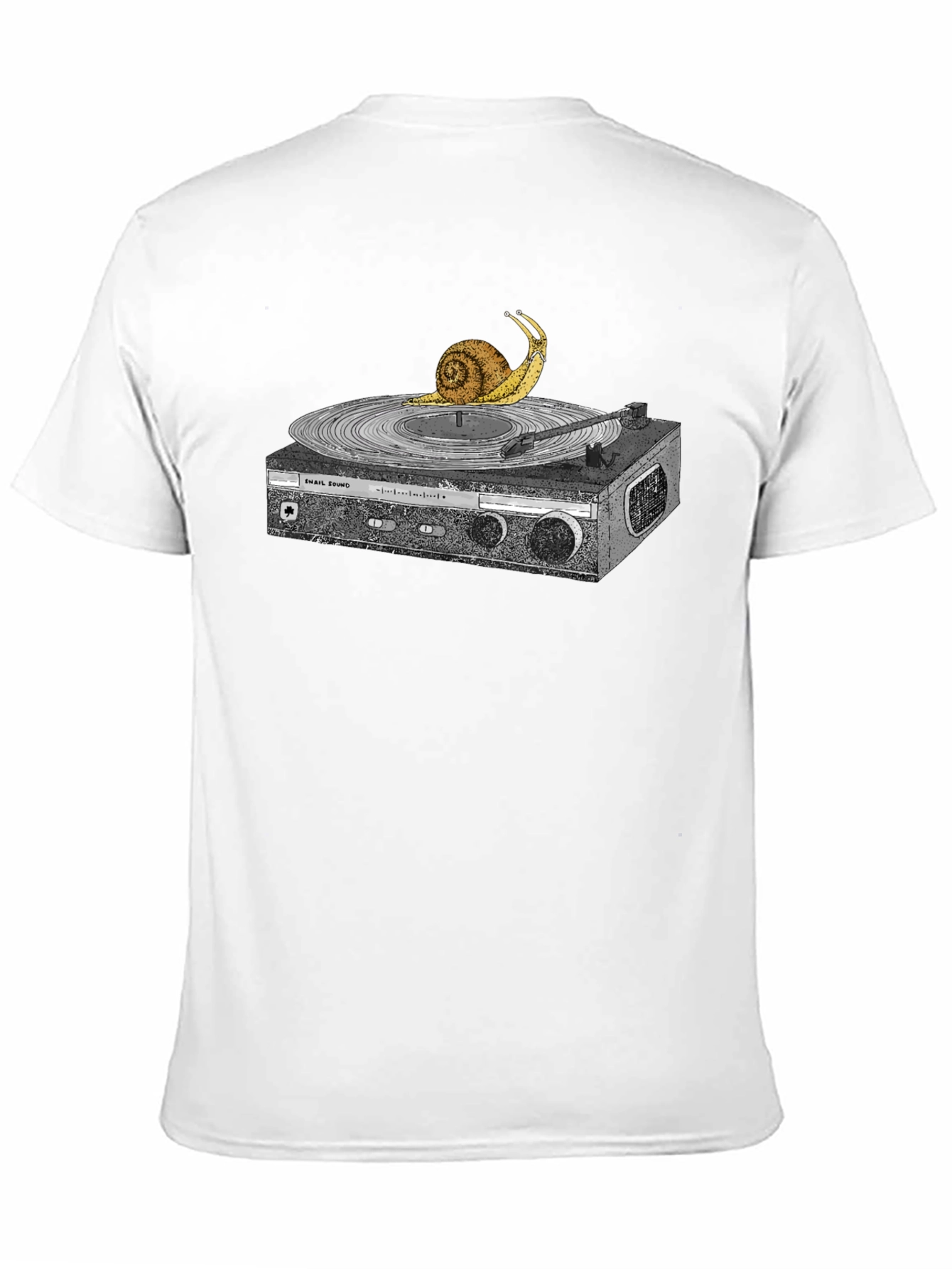 Snail Turntable Graphic Tee - Unique Music Lovers Shirt