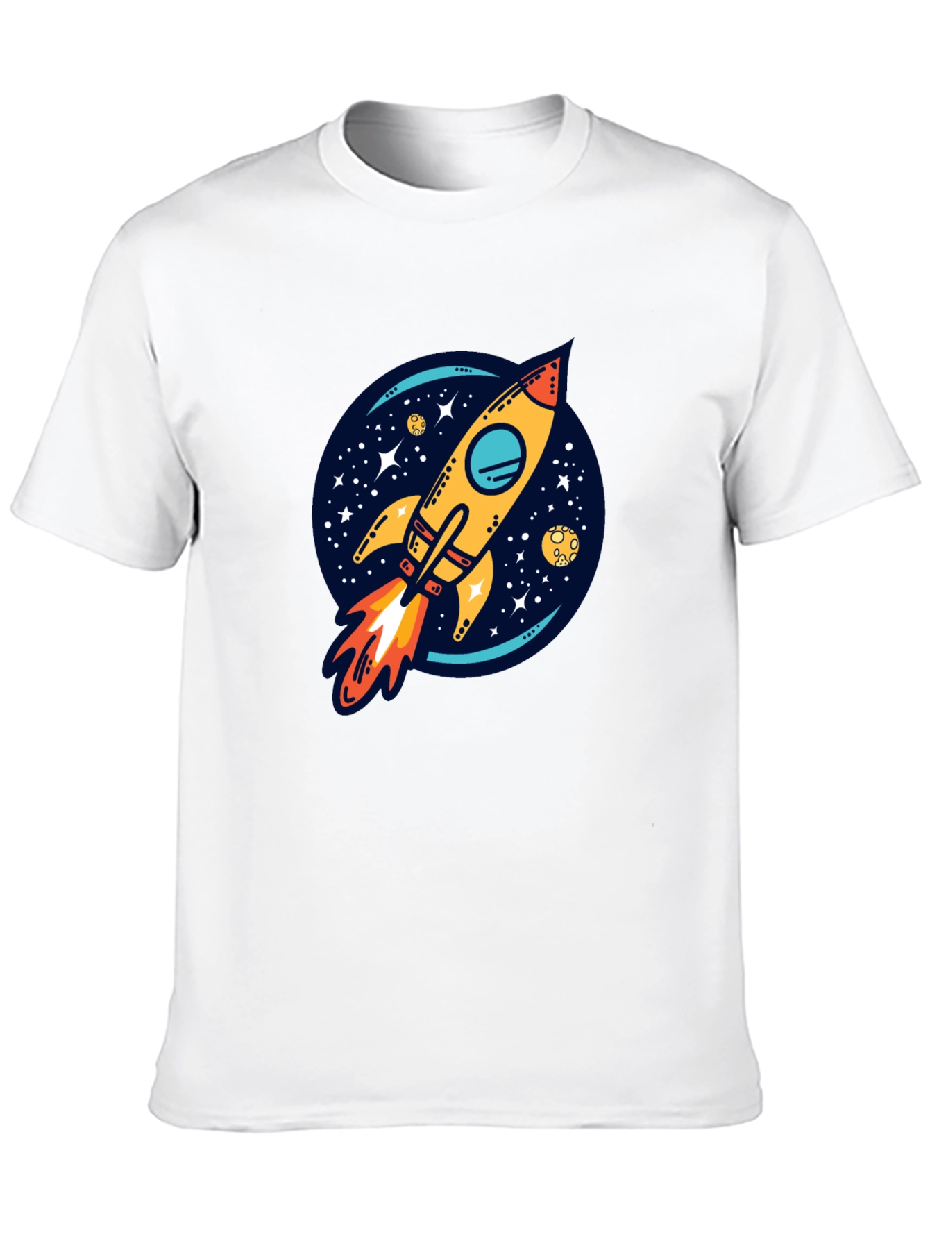 Rocket Launch Graphic Tee - Black Cotton Comfort