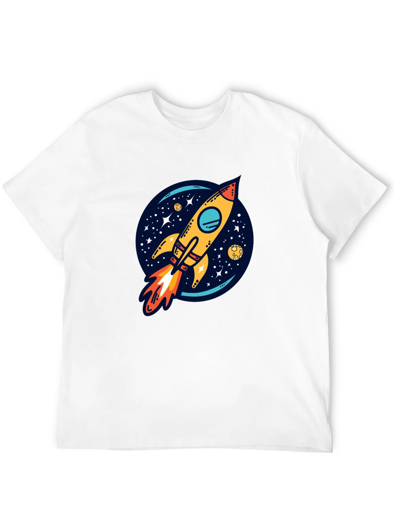 Rocket Launch Graphic Tee - Black Cotton Comfort