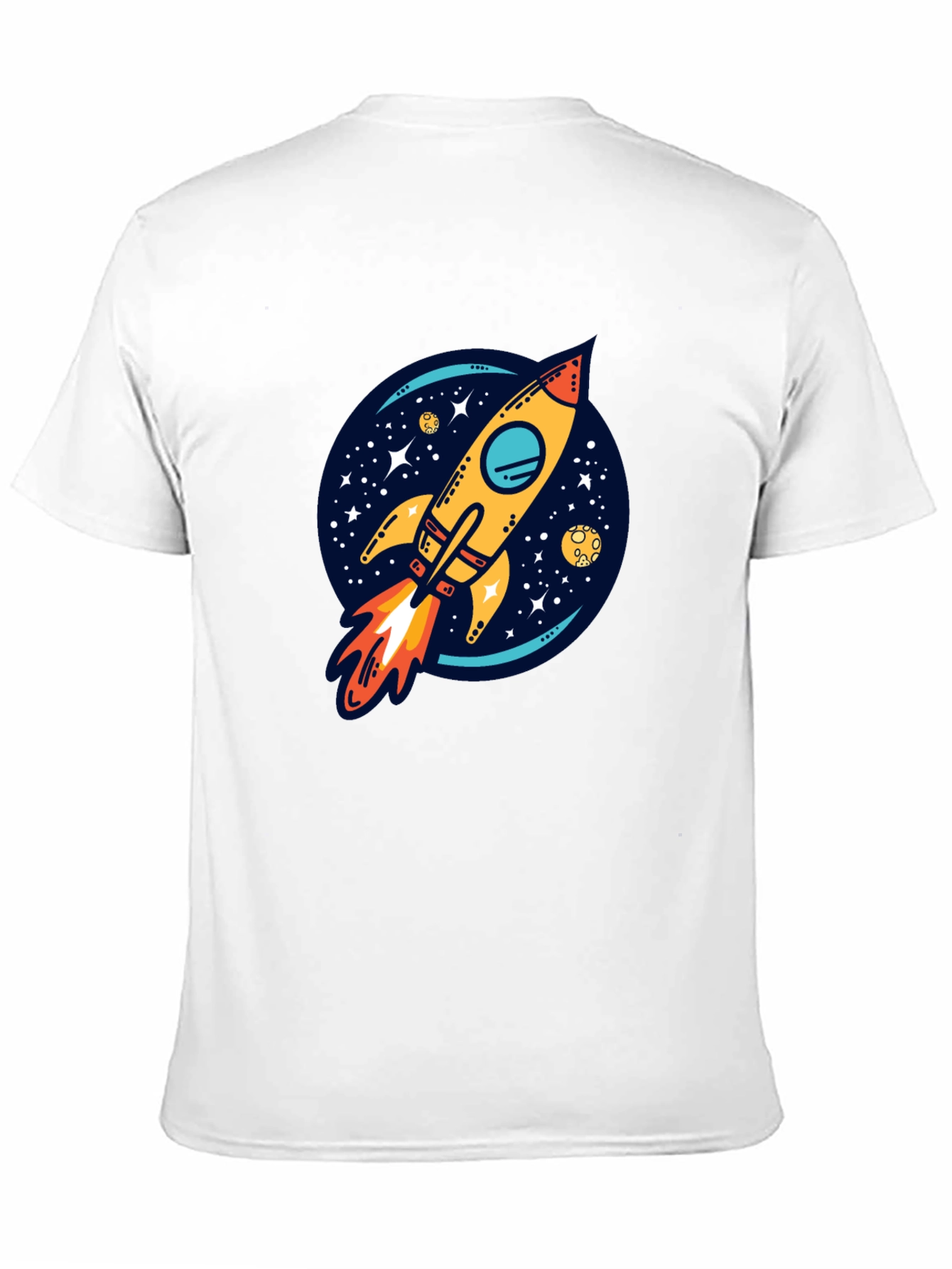 Rocket Launch Graphic Tee - Black Cotton Comfort