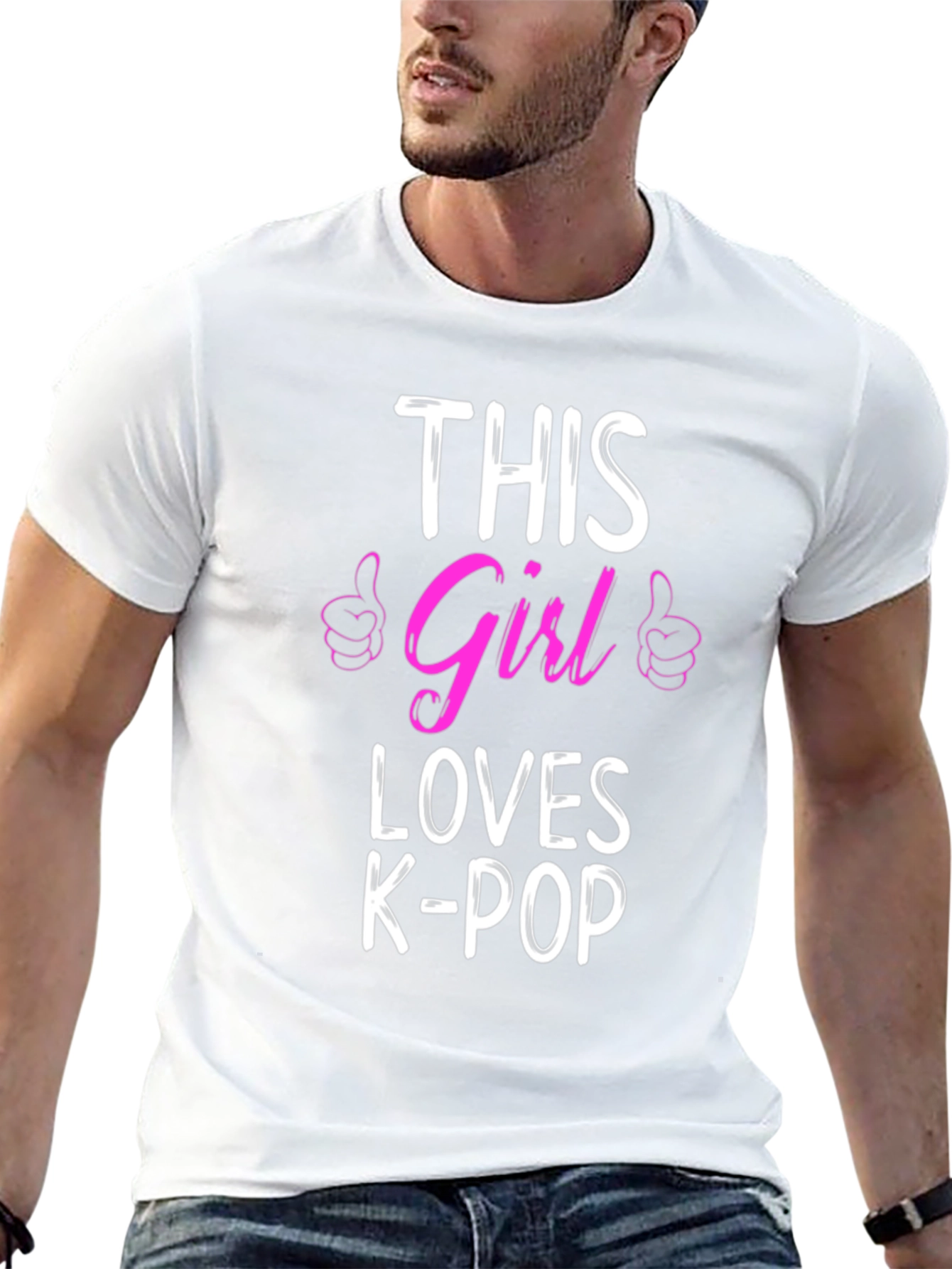 Girl Loves K-Pop T-Shirt - Trendy Music Tee