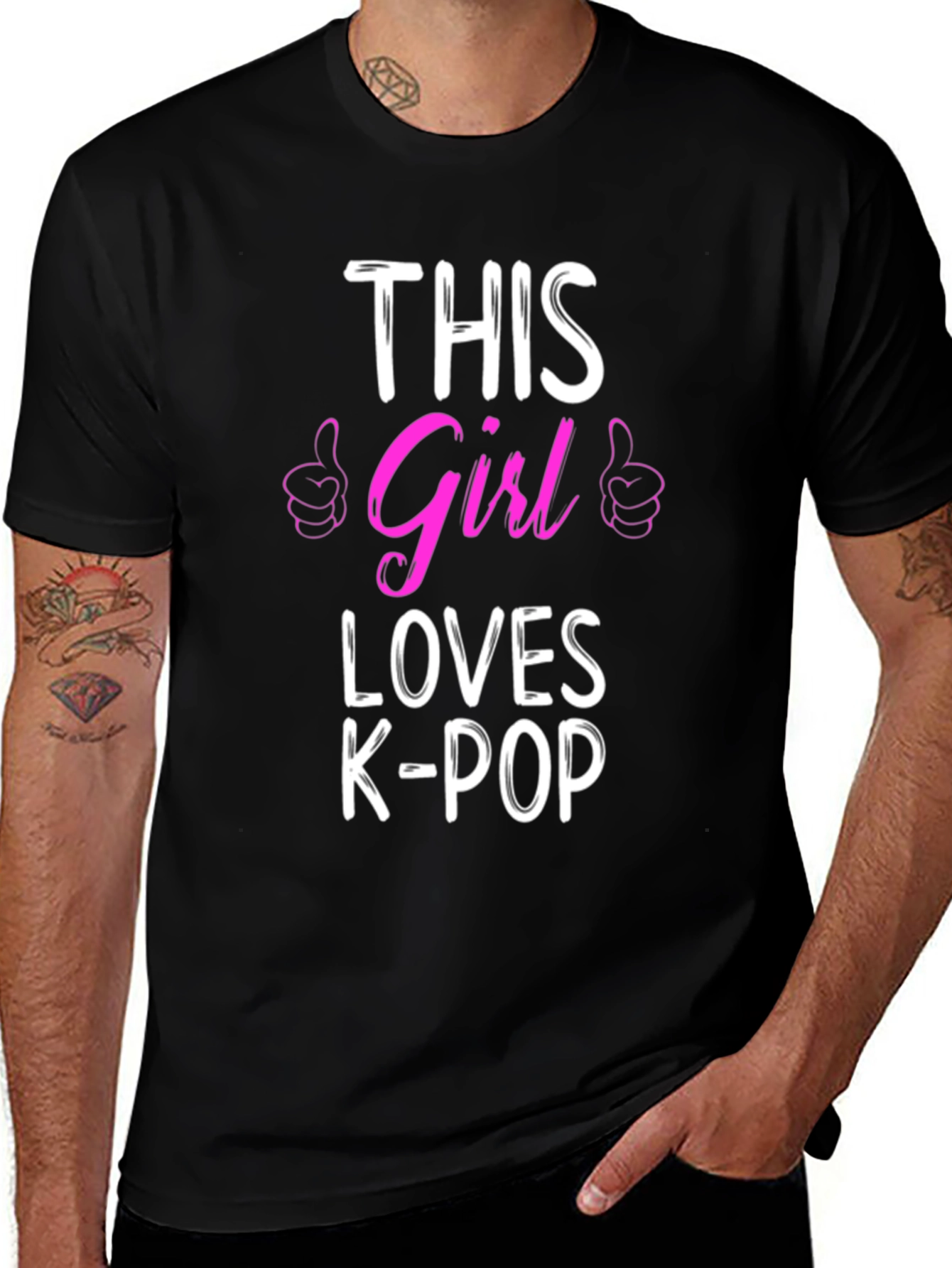 Girl Loves K-Pop T-Shirt - Trendy Music Tee