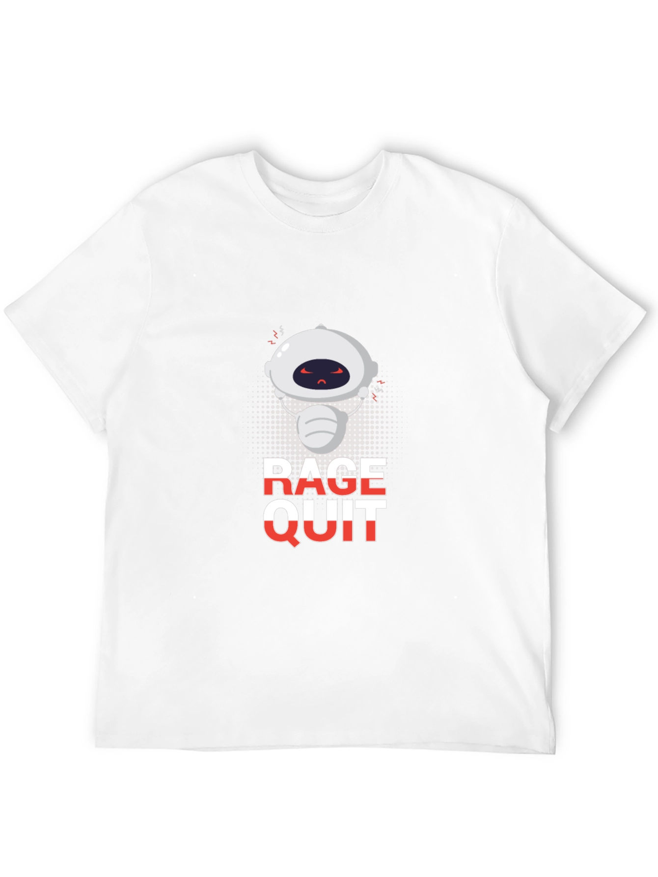 Rage Quit Robot Graphic Tee - Black