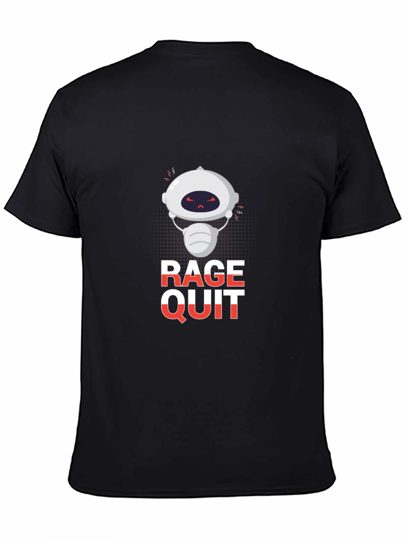 Rage Quit Robot Graphic Tee - Black