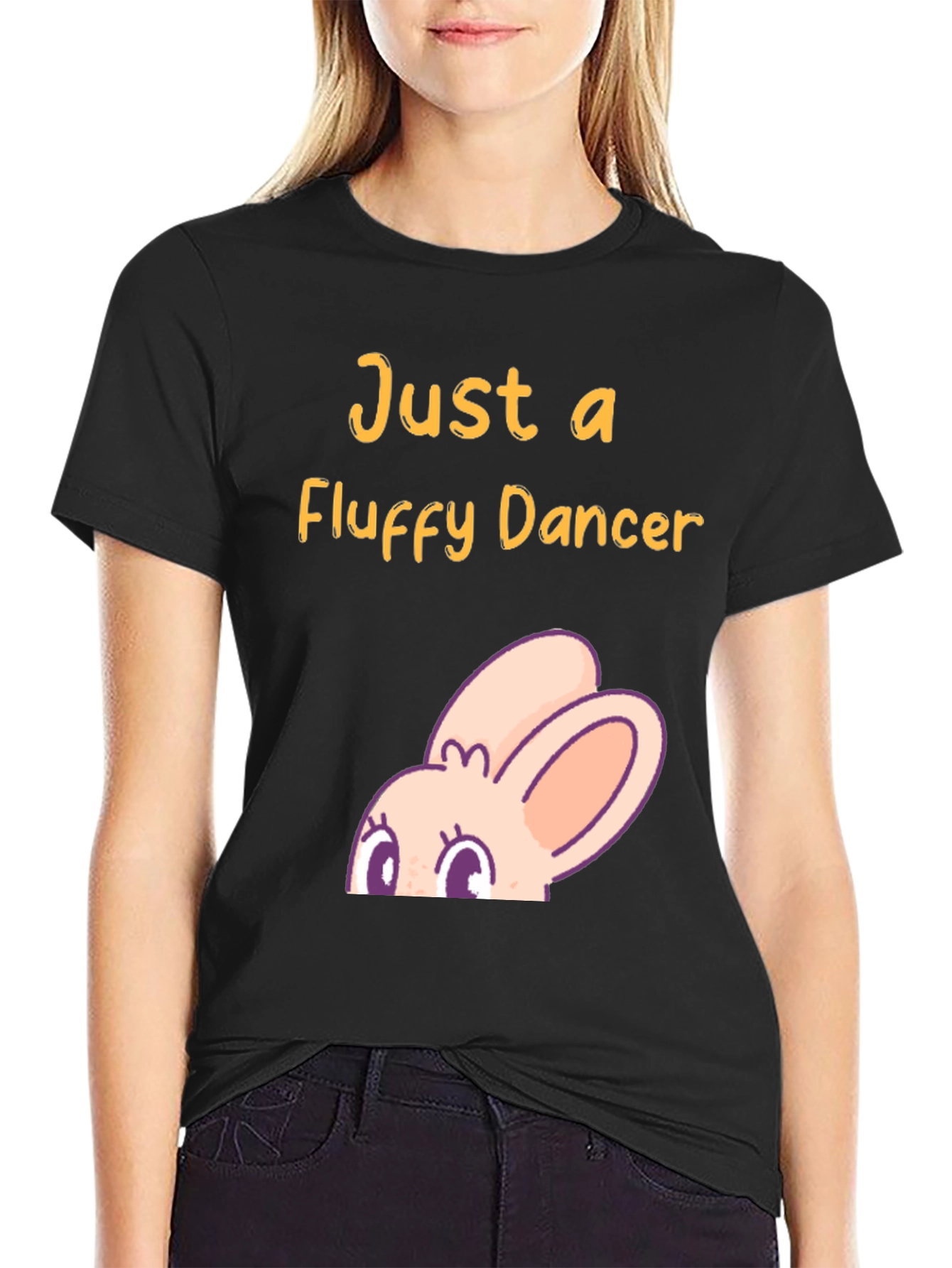 Fluffy Dancer Graphic T-Shirt - Black