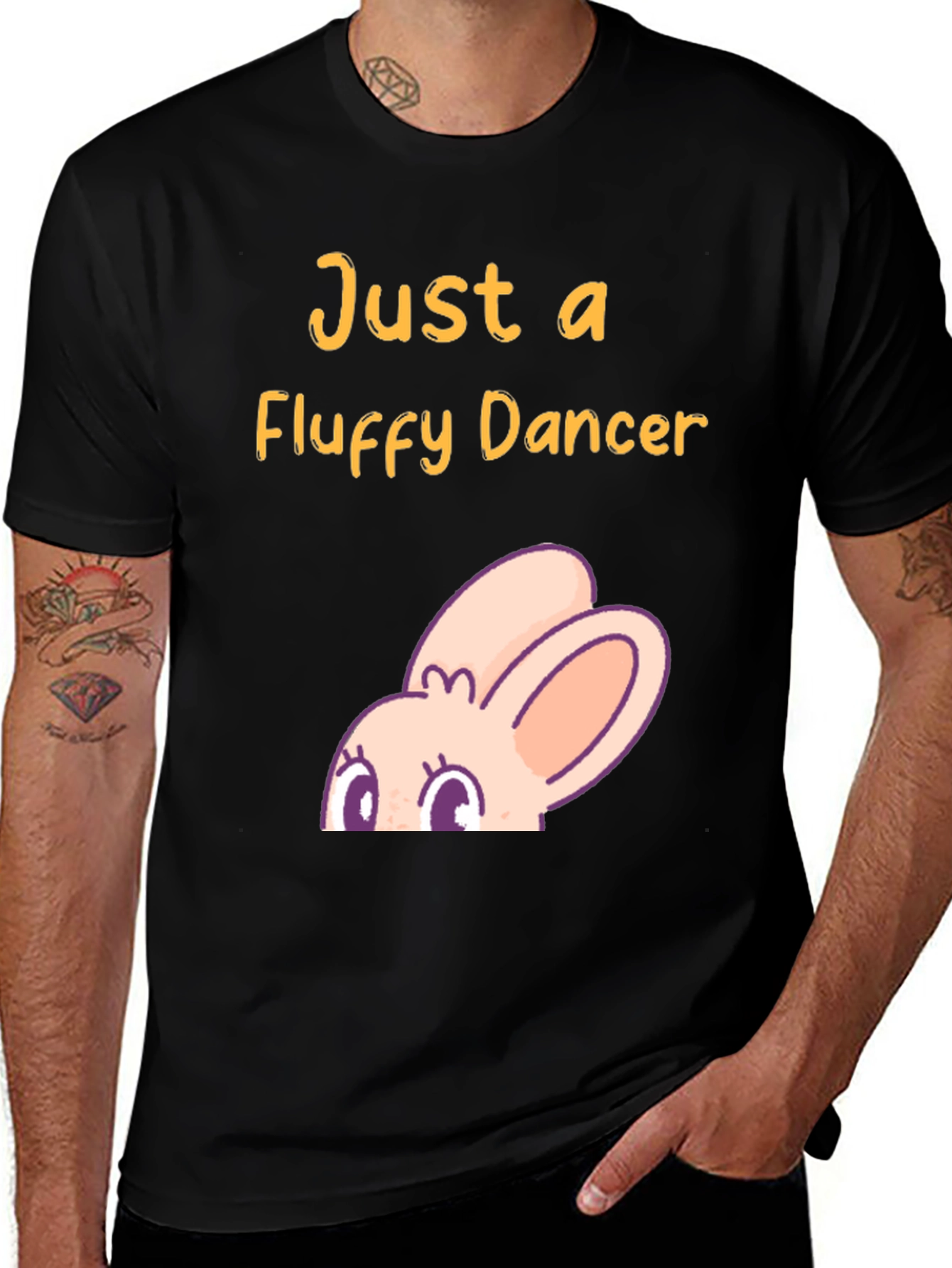 Fluffy Dancer Graphic T-Shirt - Black