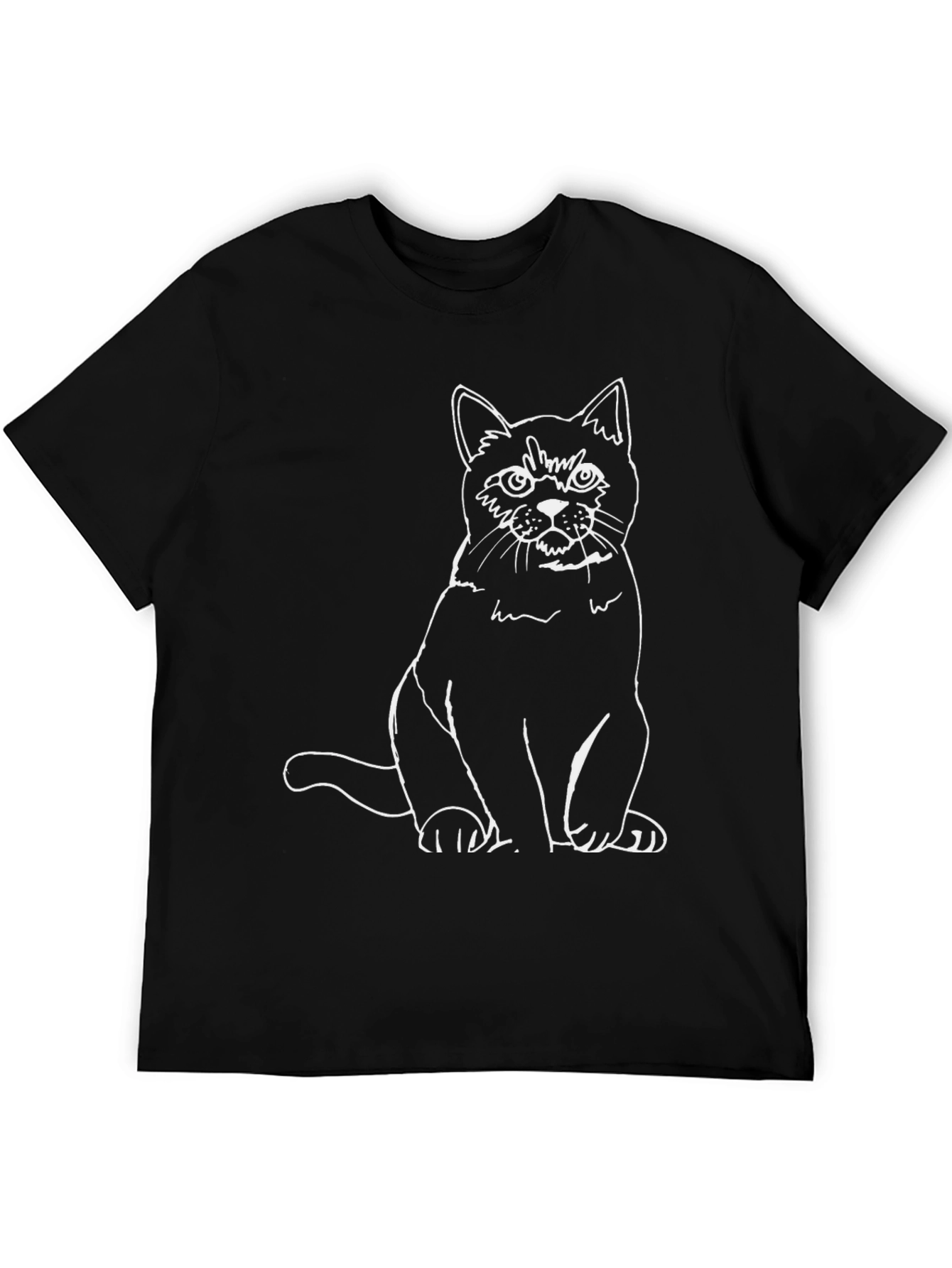 Black Cat Graphic T-Shirt - Unisex Crew Neck Tee
