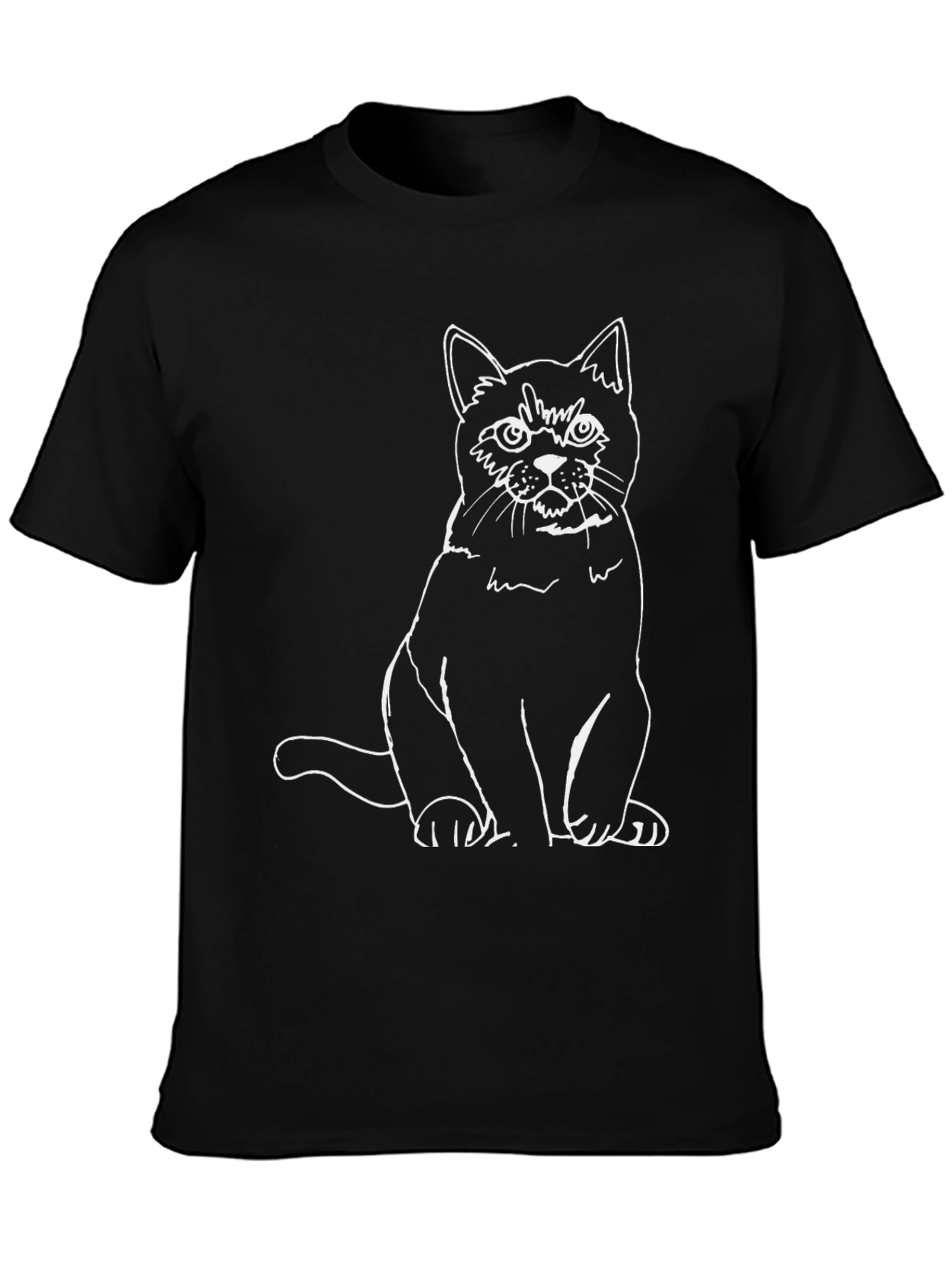 Black Cat Graphic T-Shirt - Unisex Crew Neck Tee