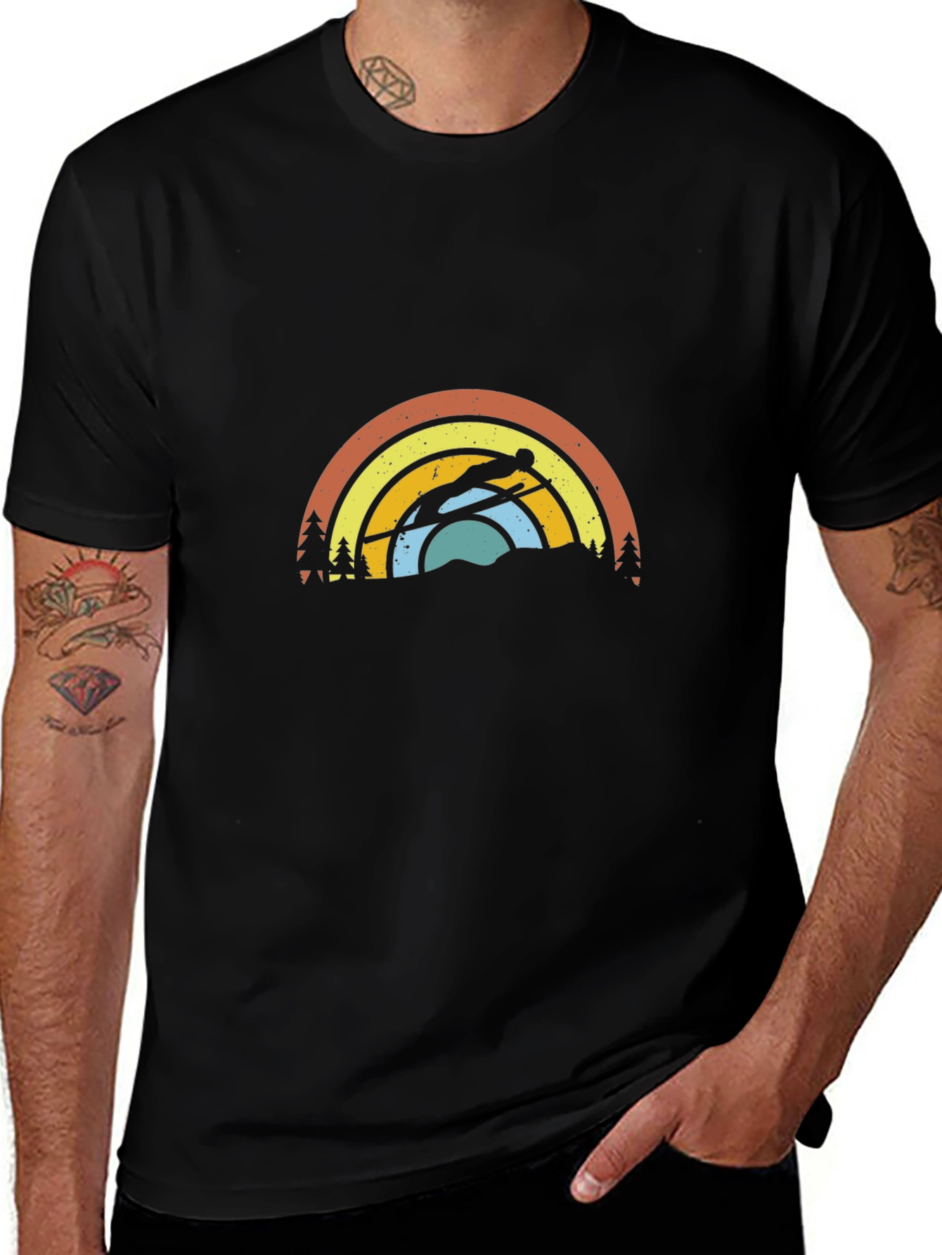 Retro Ski Jumper Graphic Tee