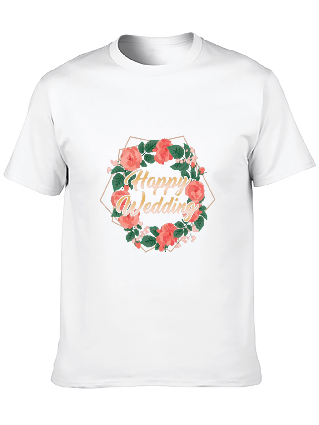 Happy Wedding Floral T-Shirt