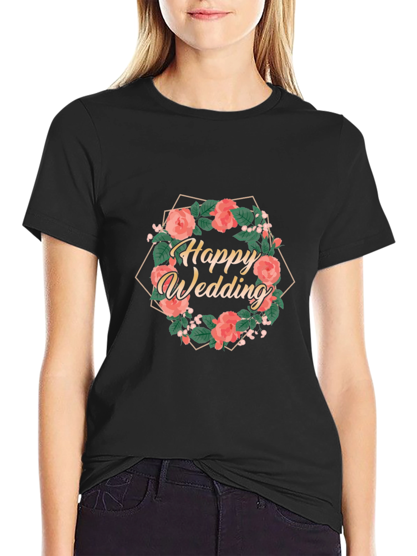 Happy Wedding Floral T-Shirt