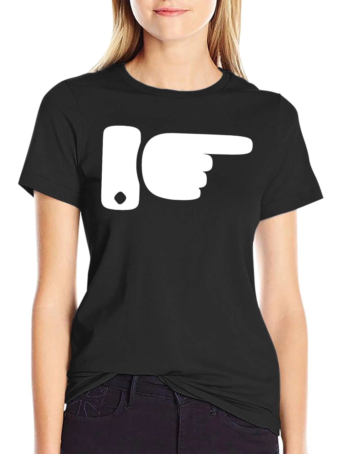 Pointing Finger Graphic Tee - Novelty Humor Shirt