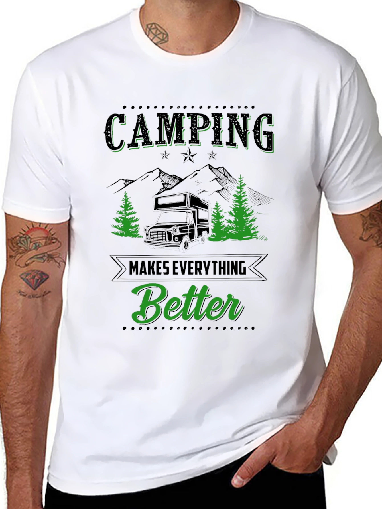 Camping Makes Everything Better Graphic Tee