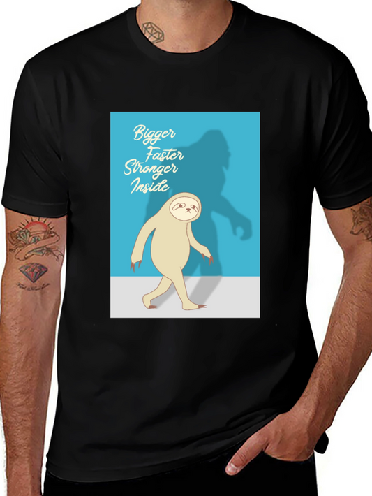 Bigger Faster Stronger Inside Sloth Black T-Shirt