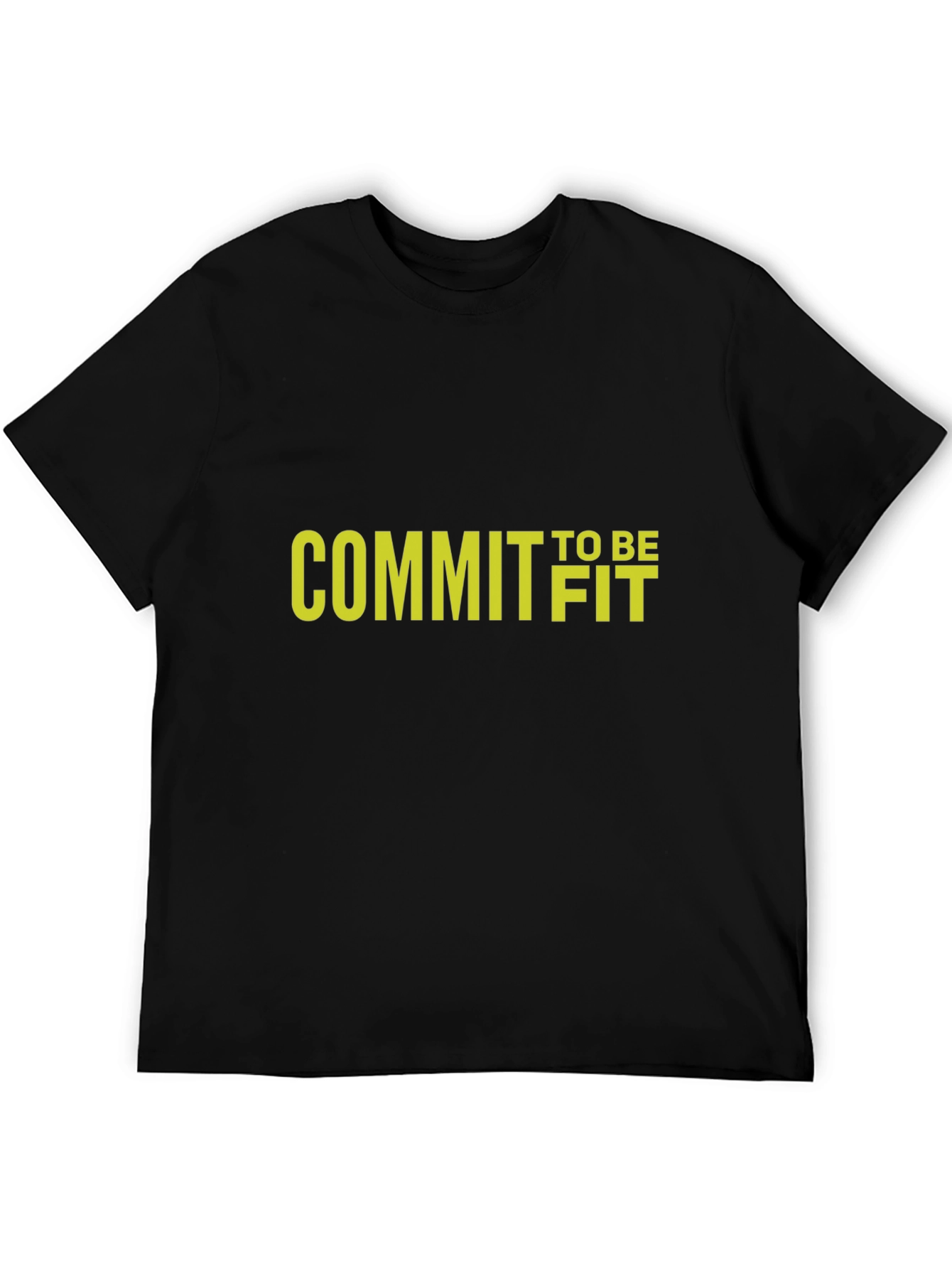 Commit to Be Fit Black Graphic Tee