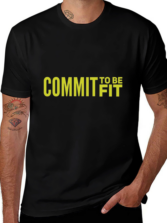 Commit to Be Fit Black Graphic Tee