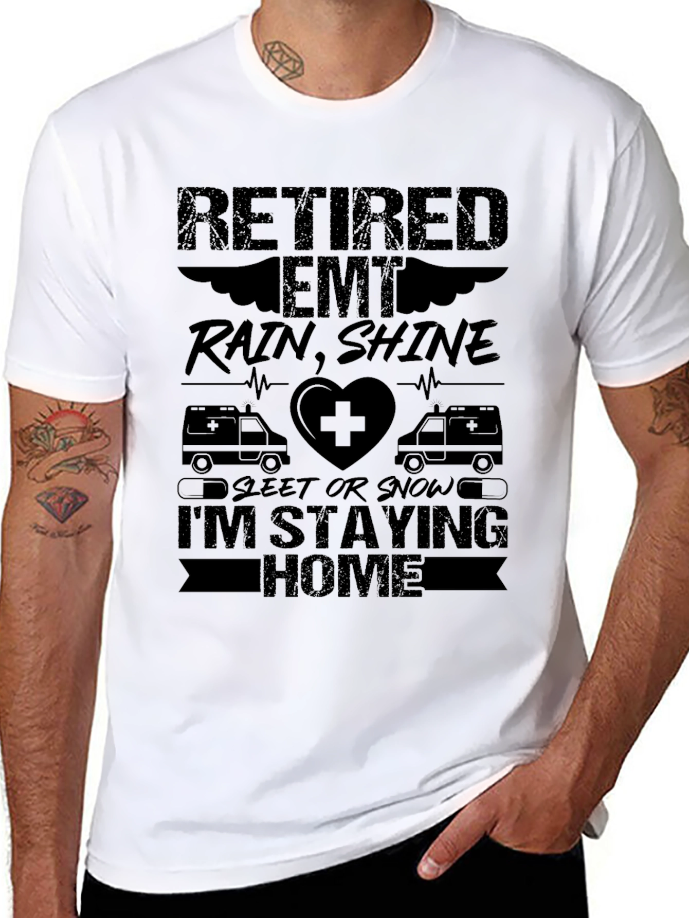 Retired EMT T-Shirt - Rain or Shine