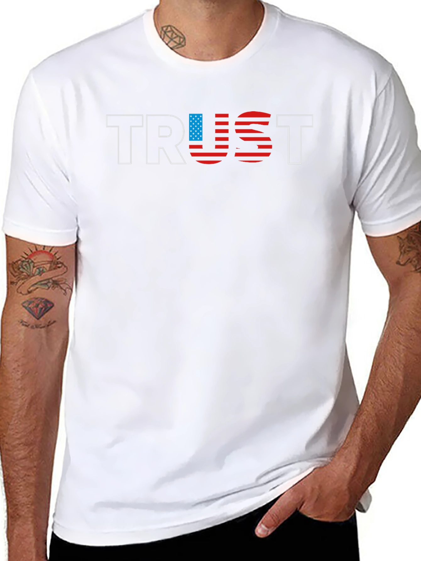 TRUST USA Flag Graphic Tee