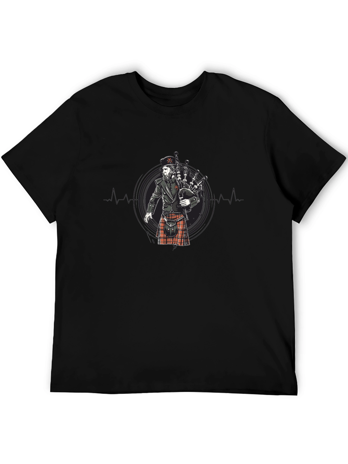 Scottish Bagpiper Graphic T-Shirt