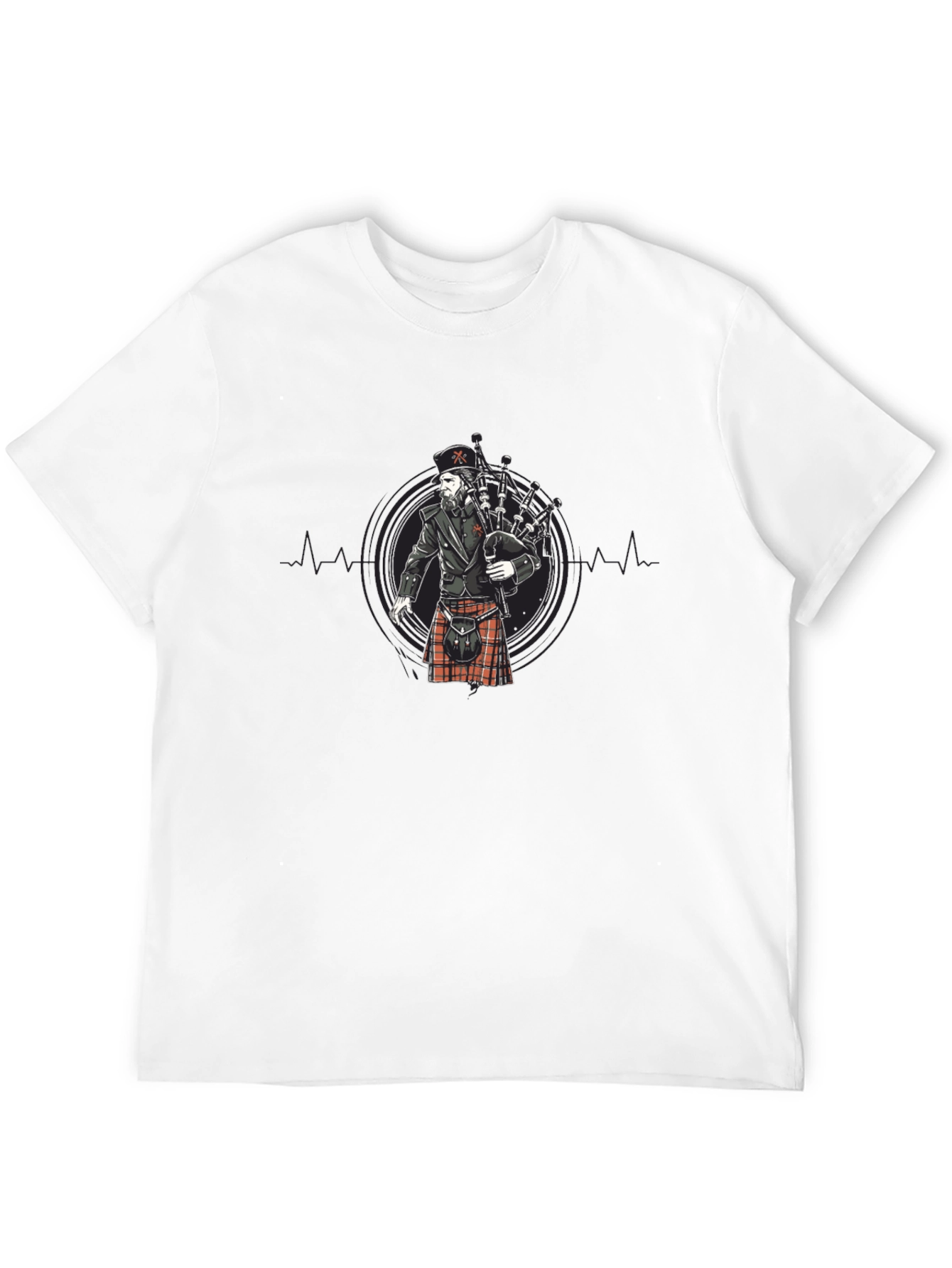 Scottish Bagpiper Graphic T-Shirt