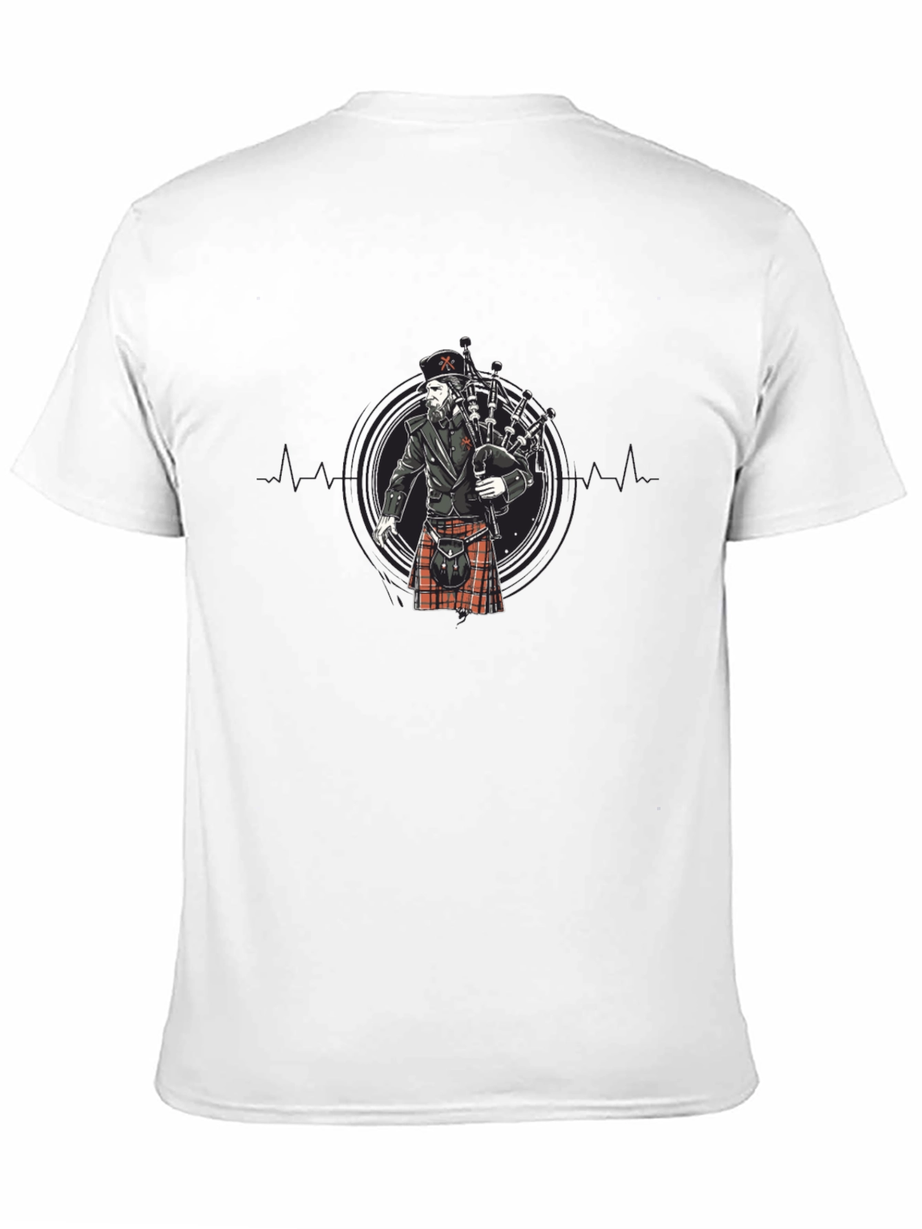 Scottish Bagpiper Graphic T-Shirt