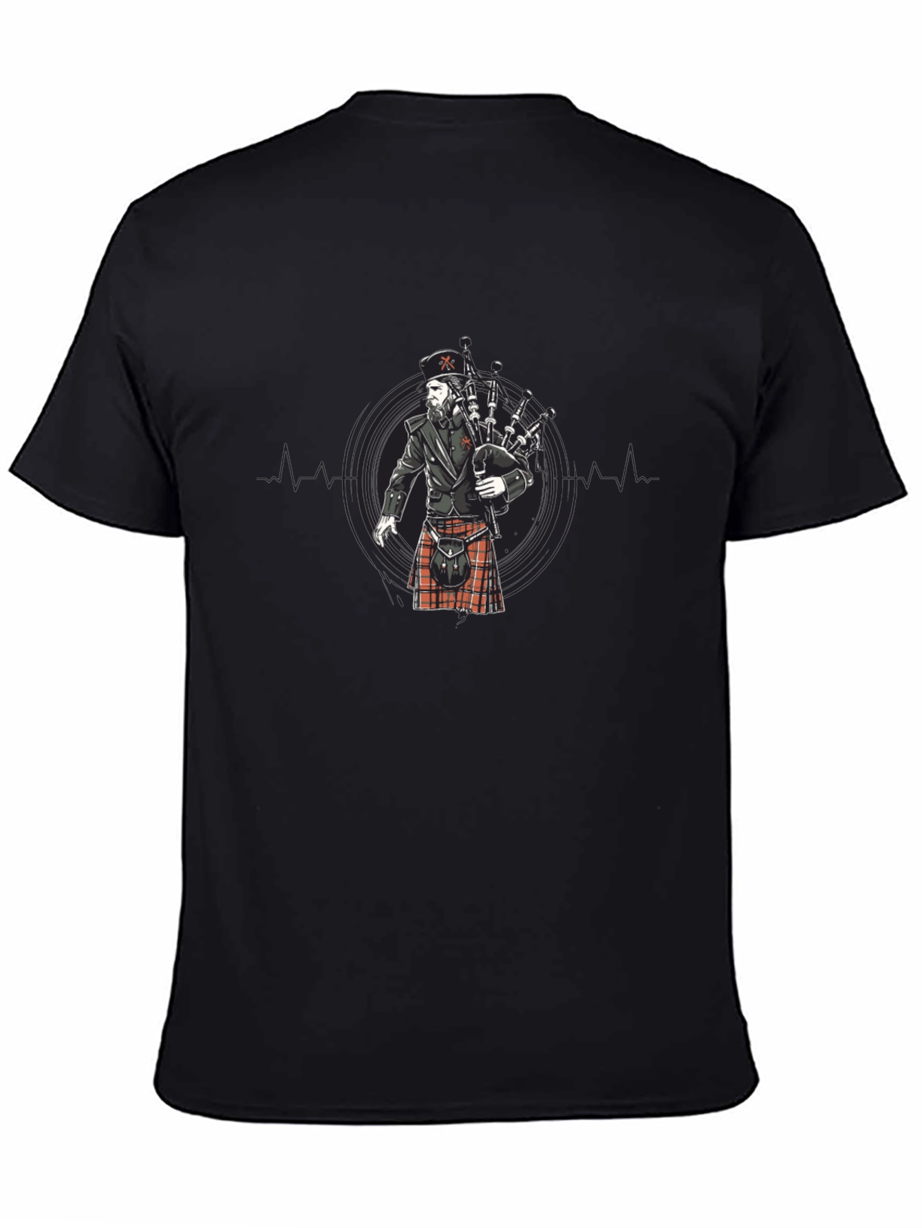 Scottish Bagpiper Graphic T-Shirt