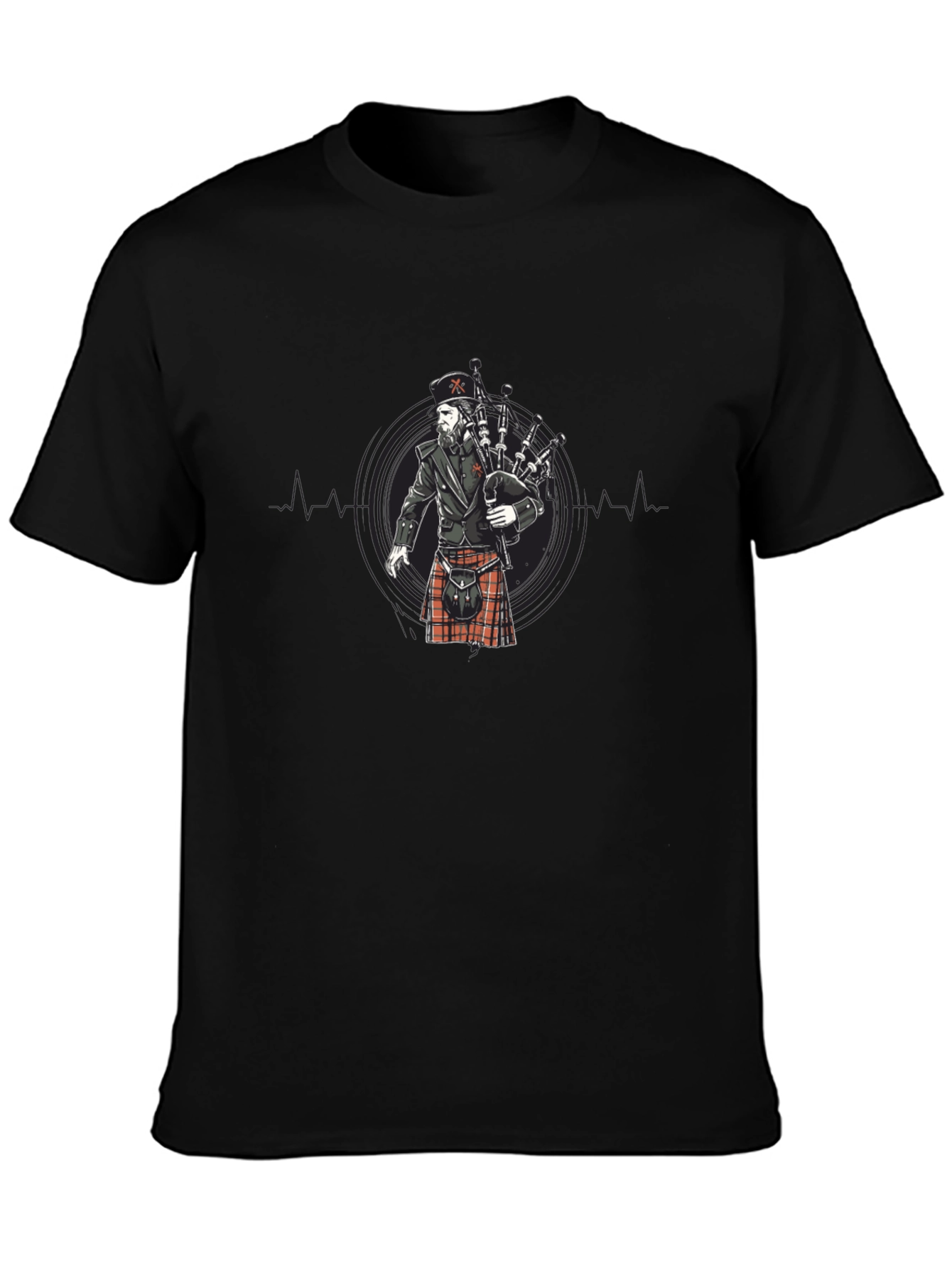 Scottish Bagpiper Graphic T-Shirt